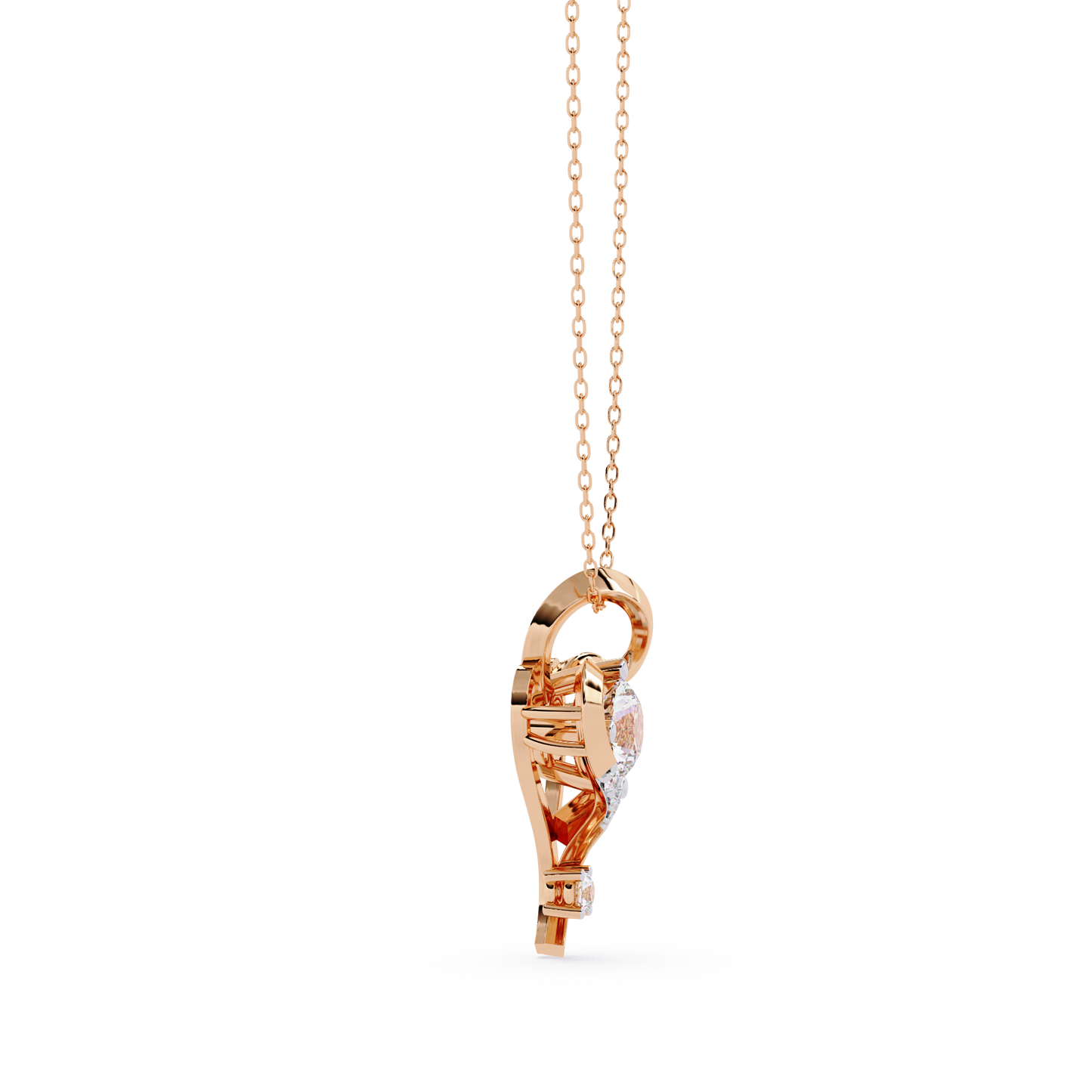 Premium Round Diamond Pendant – Brilliant Round Cut Diamonds in Gold