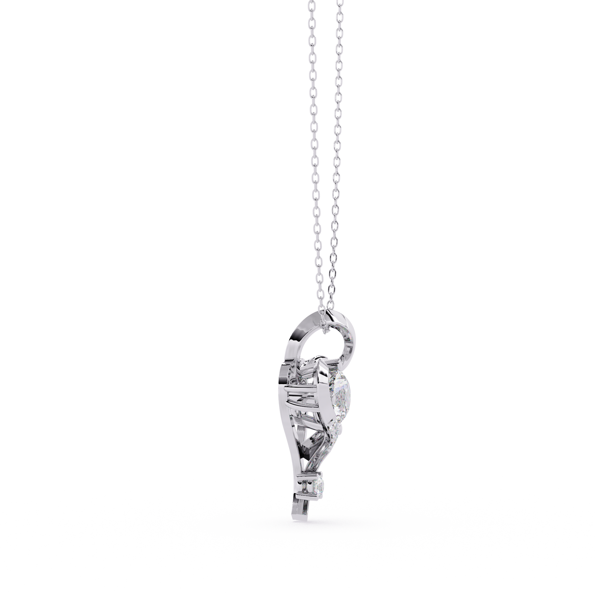 Premium Round Diamond Pendant – Brilliant Round Cut Diamonds in Gold