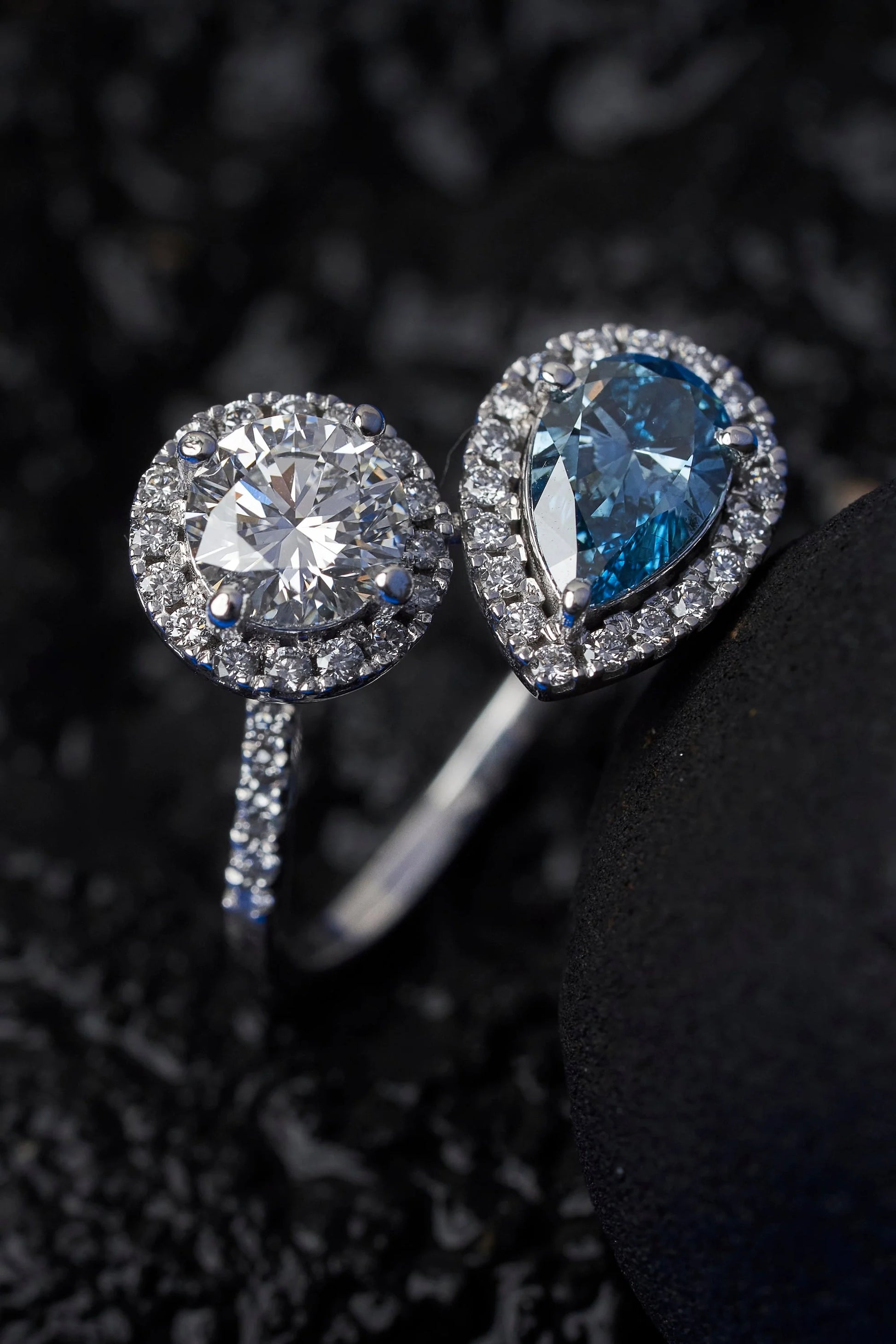 Blue Diamond Integrity Ring