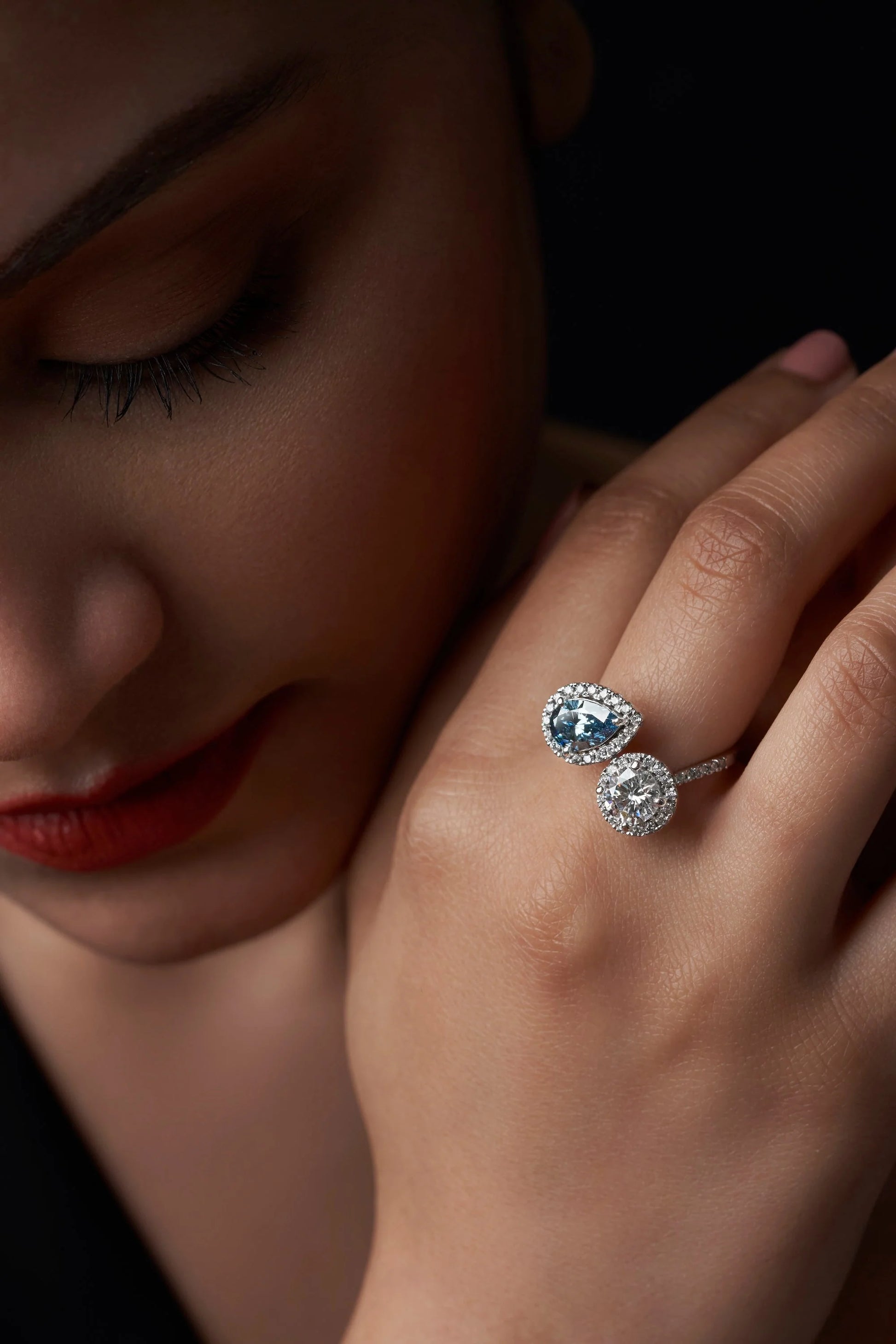 Blue Diamond Integrity Ring