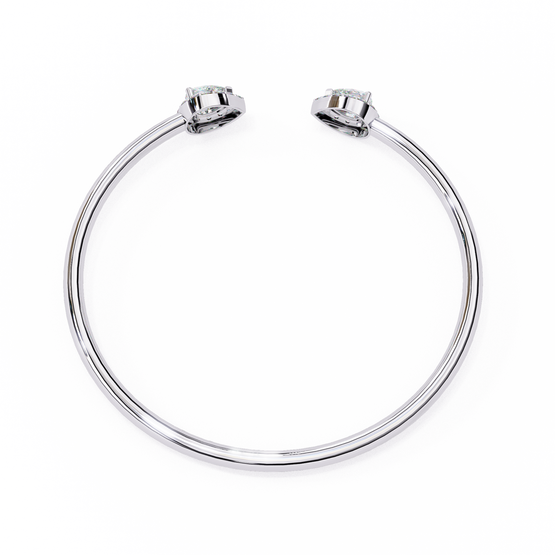 Premium Round + Pear Diamond Bracelet – Elegant Diamond-Studded Gold Bracelet