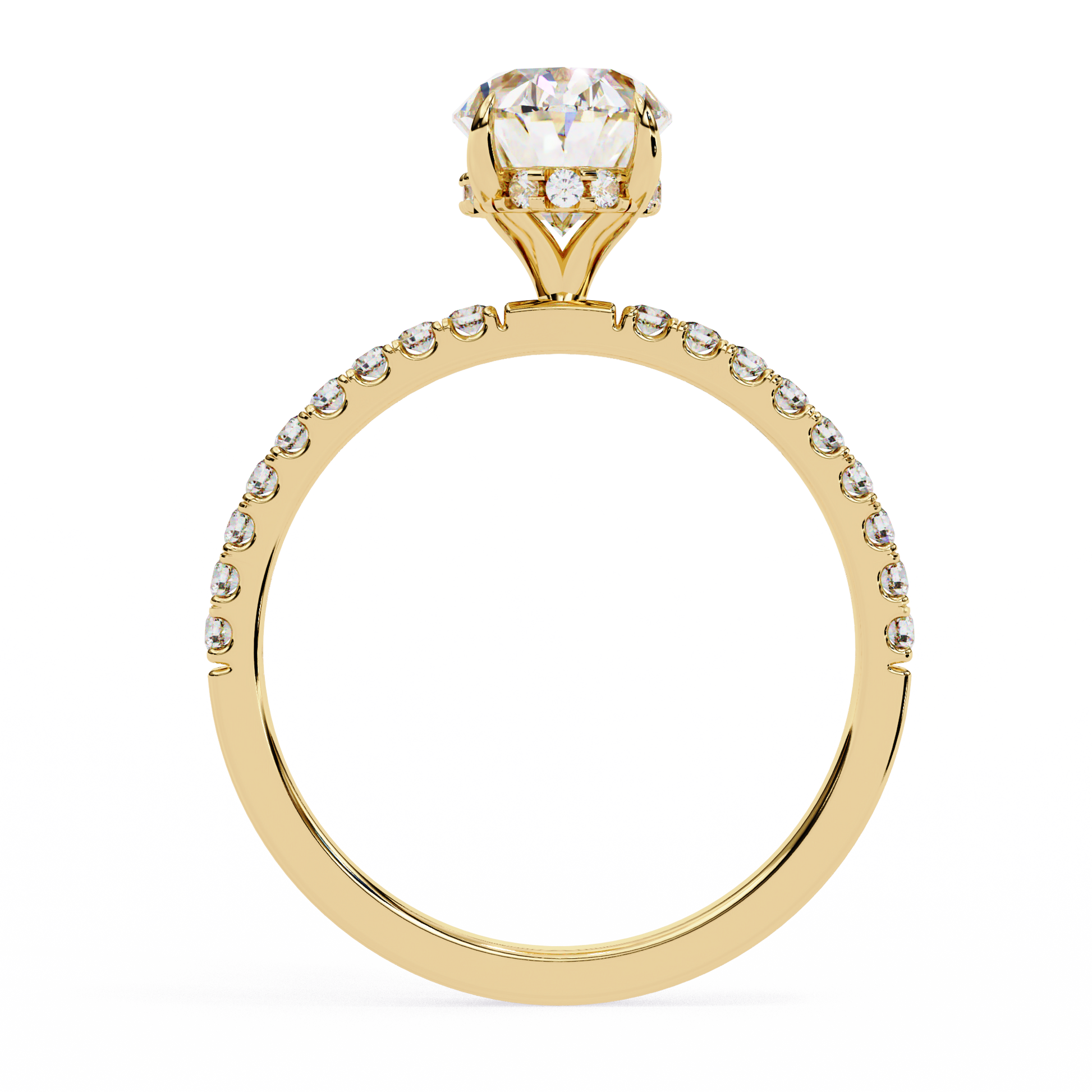 Dazzling Elegance Oval Solitaire Lab Grown Diamond Ring – Timeless Beauty in Gold
