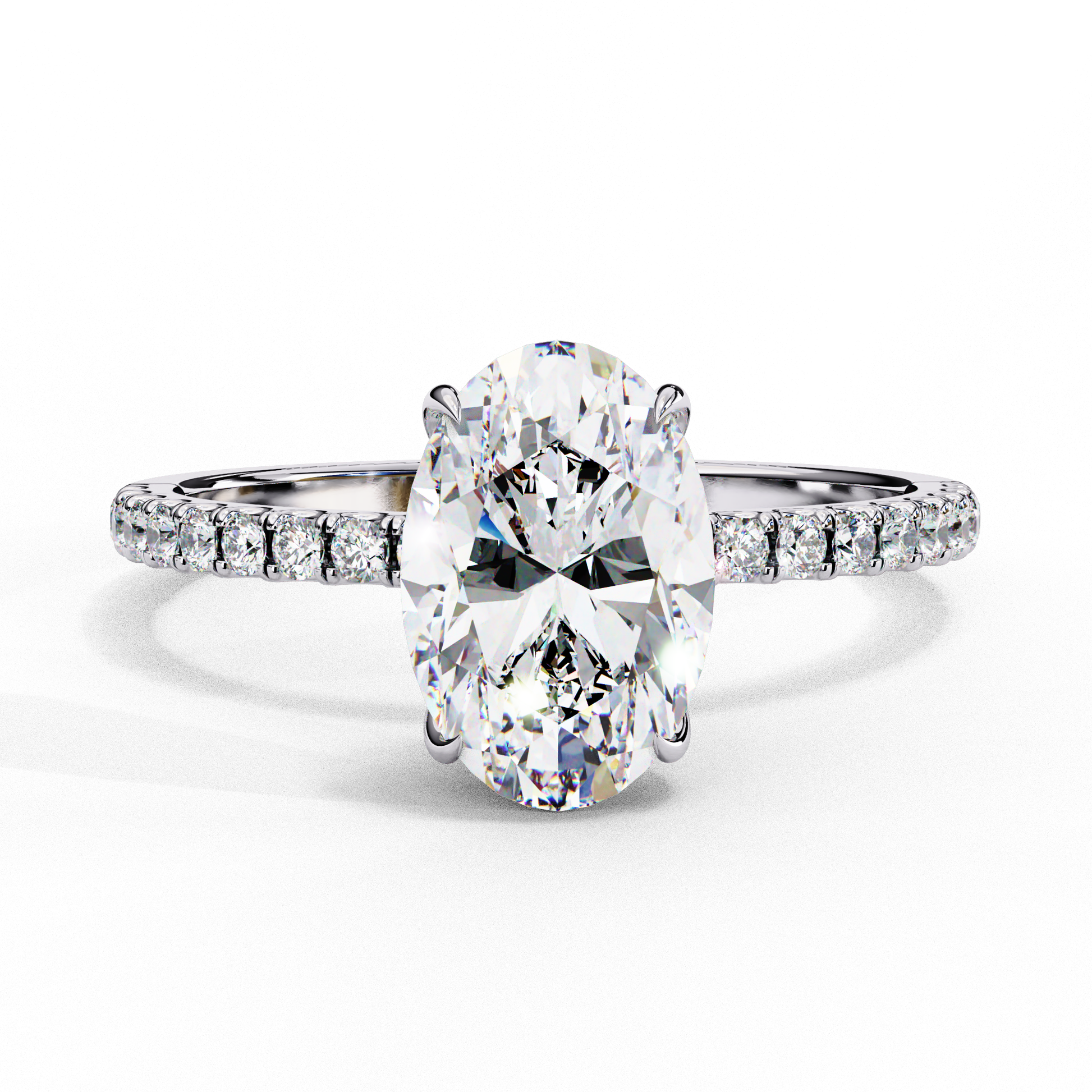 Dazzling Elegance Oval Solitaire Lab Grown Diamond Ring – Timeless Beauty in Gold