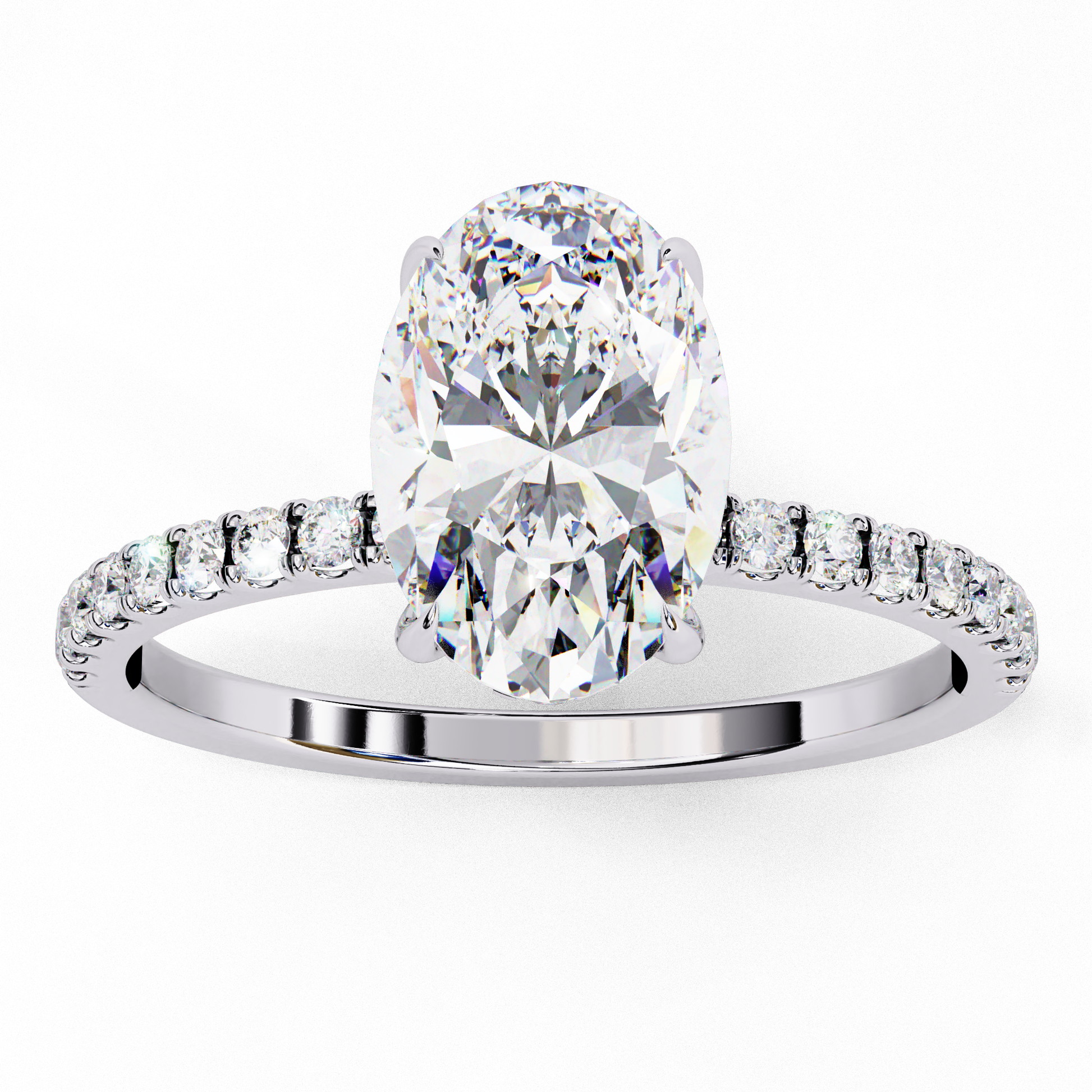 Dazzling Elegance Oval Solitaire Lab Grown Diamond Ring – Timeless Beauty in Gold