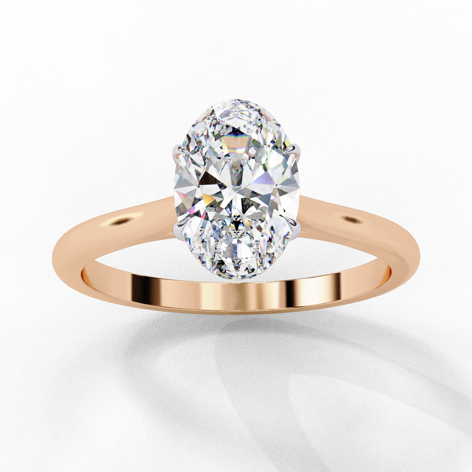 Dazzlez Classic Oval Solitaire Ring