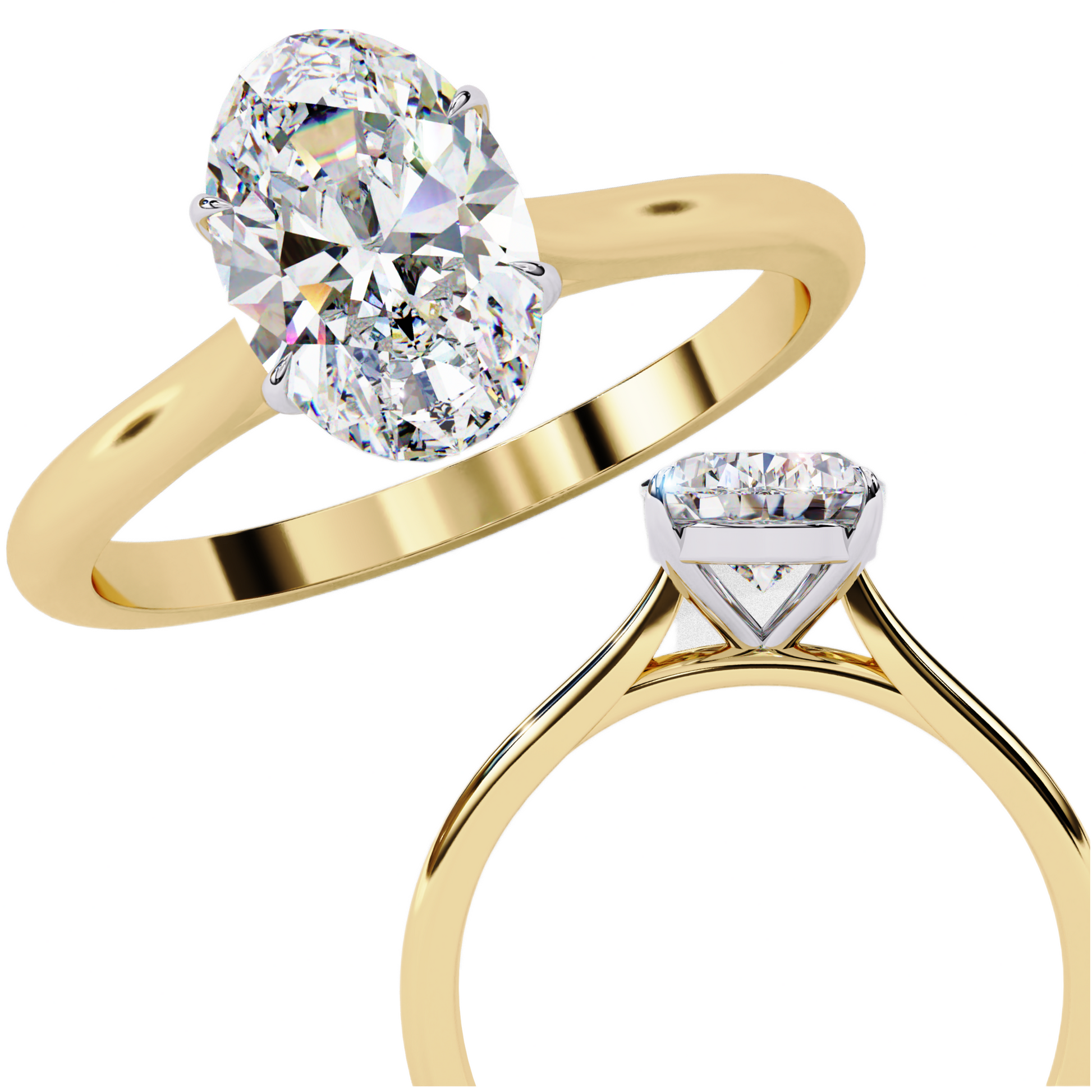 Dazzlez Classic Oval Solitaire Ring