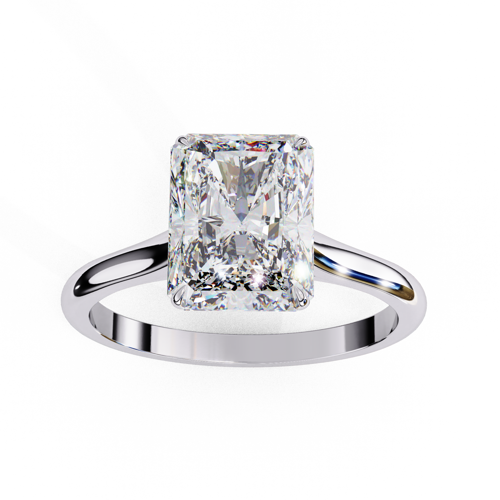 Exquisite 2.94 Ct Cushion Cut Lab Grown Diamond Ring – Open Cathedral Setting in Gold