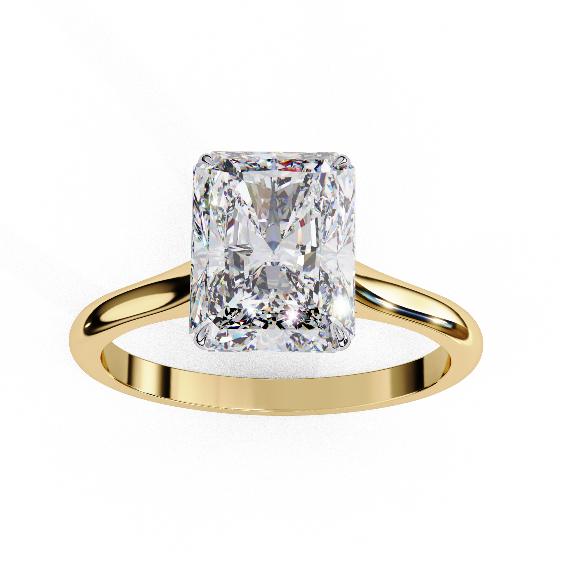 Exquisite 2.94 Ct Cushion Cut Lab Grown Diamond Ring – Open Cathedral Setting in Gold