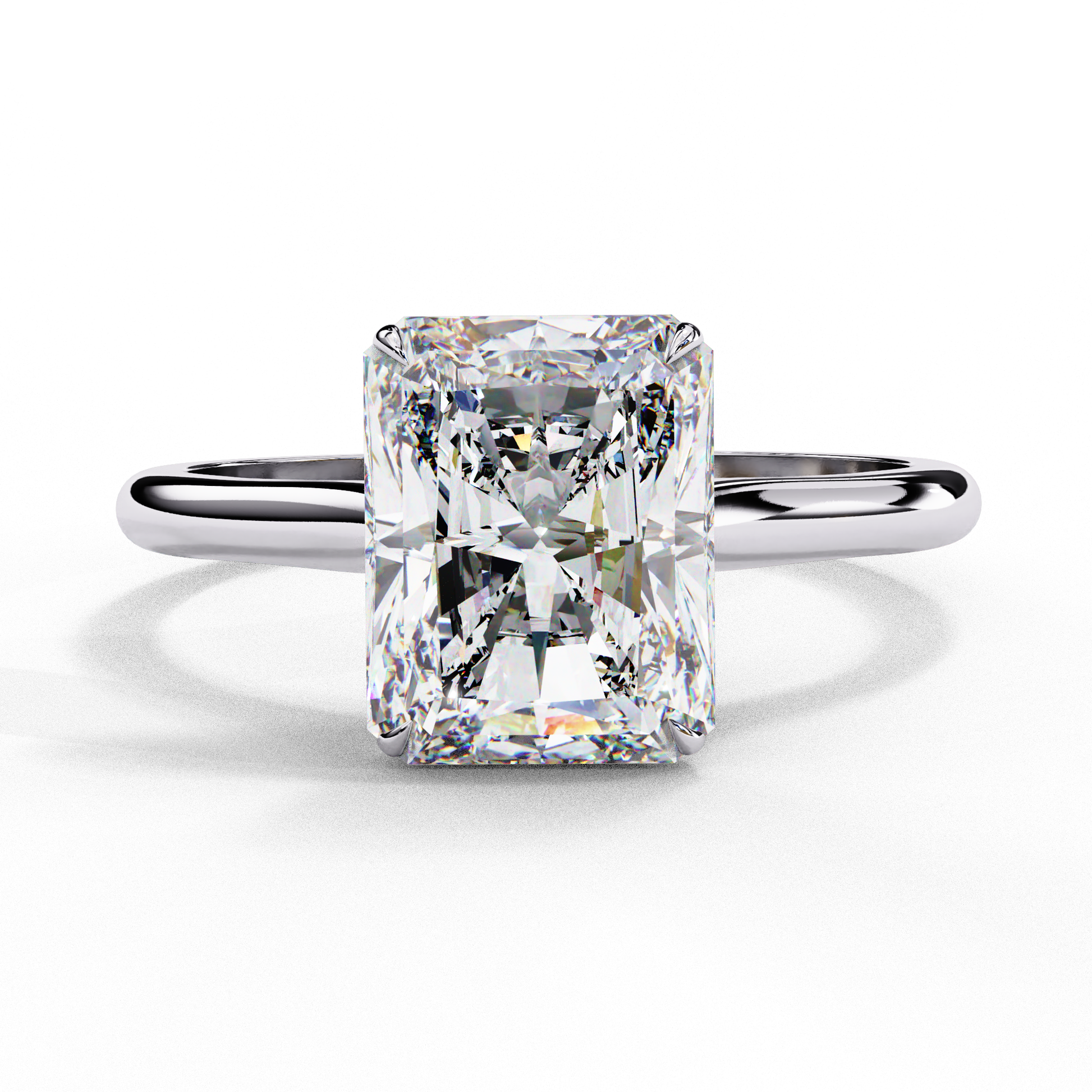 Exquisite 2.94 Ct Cushion Cut Lab Grown Diamond Ring – Open Cathedral Setting in Gold