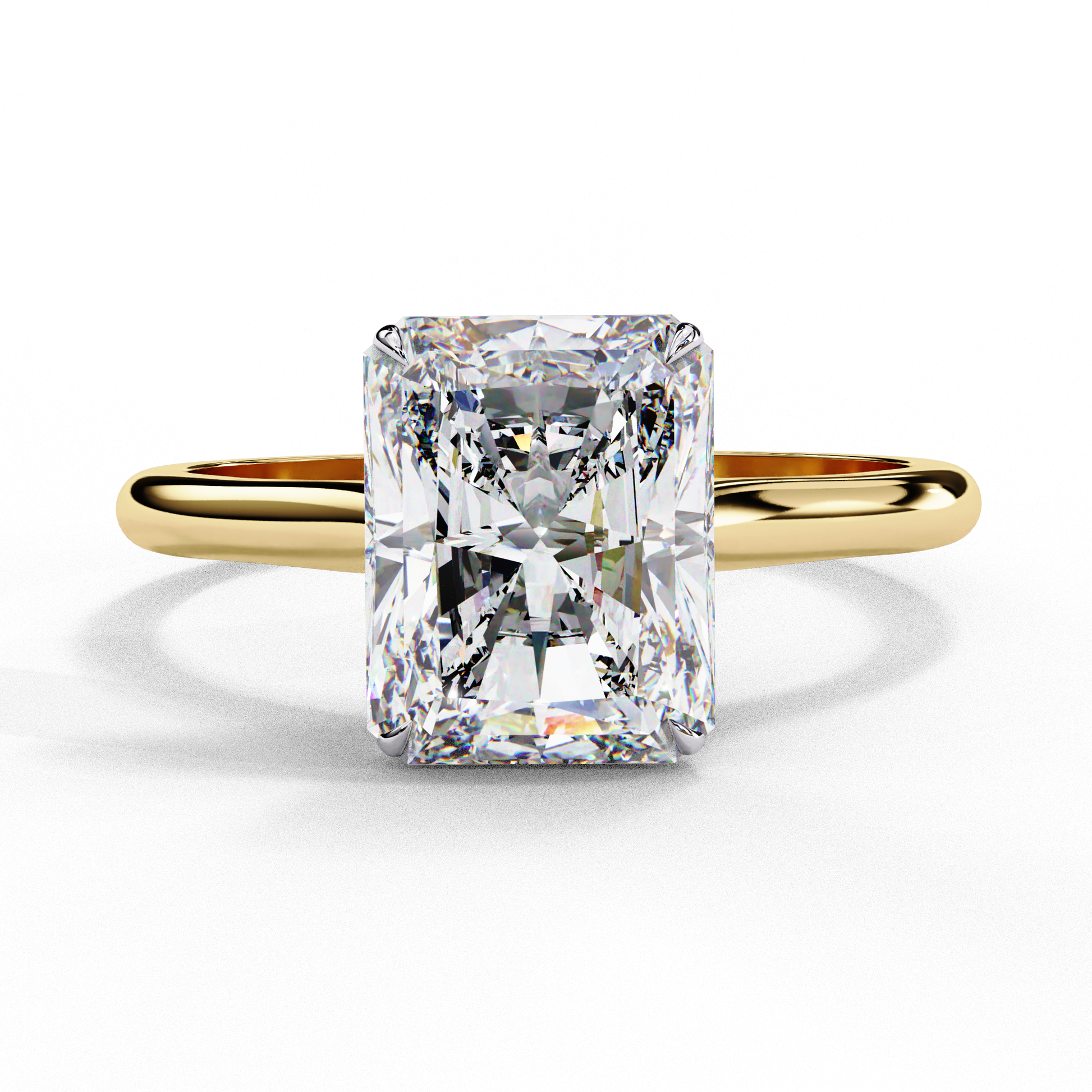Exquisite 2.94 Ct Cushion Cut Lab Grown Diamond Ring – Open Cathedral Setting in Gold