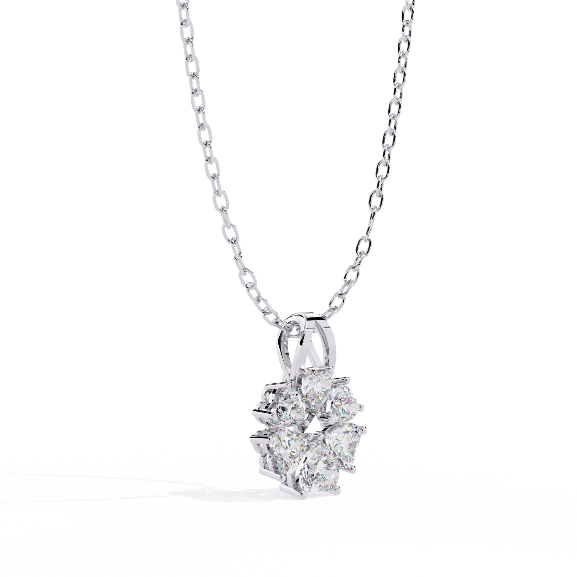 Heart shaped lab grown diamond pendant for sale online in India