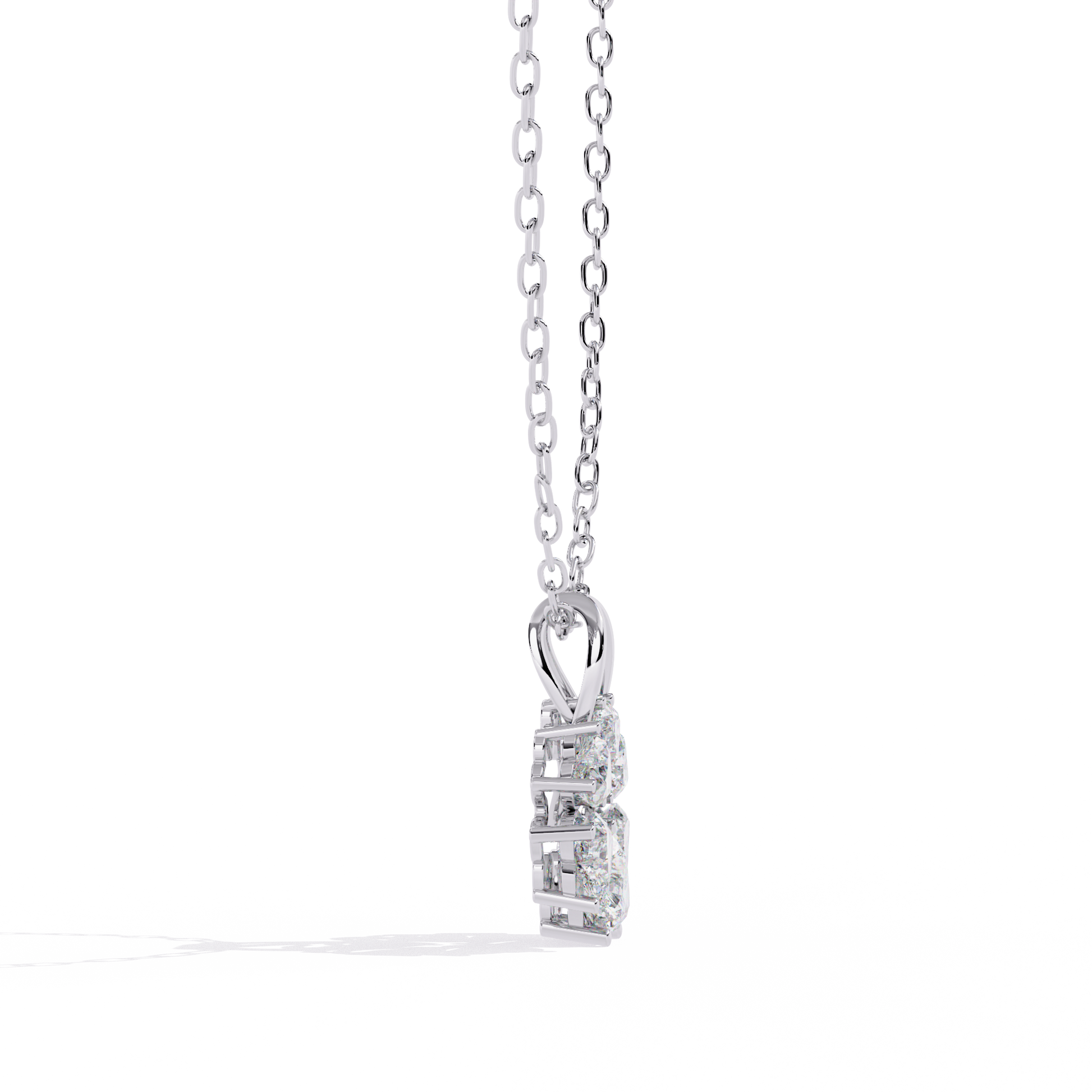 Lab grown diamond jewelry for women – heart pendant in white gold