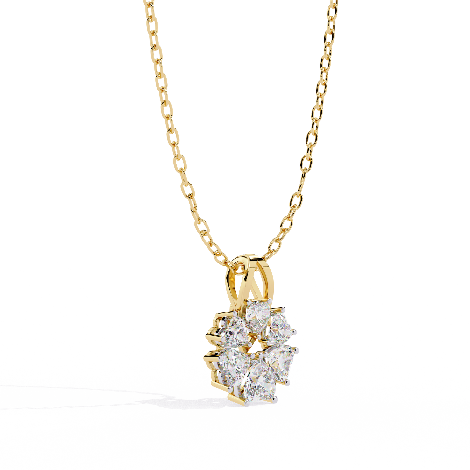 Elegant lab grown diamond heart pendant for girls – best price in India