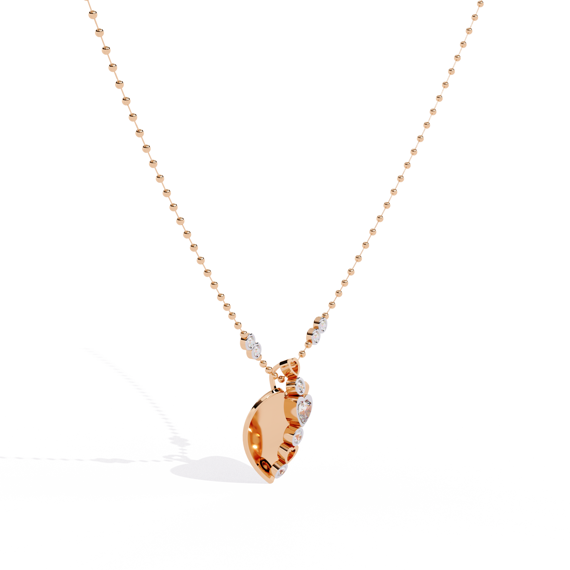 Buy lab grown diamond heart pendant – white gold pendant online India collection