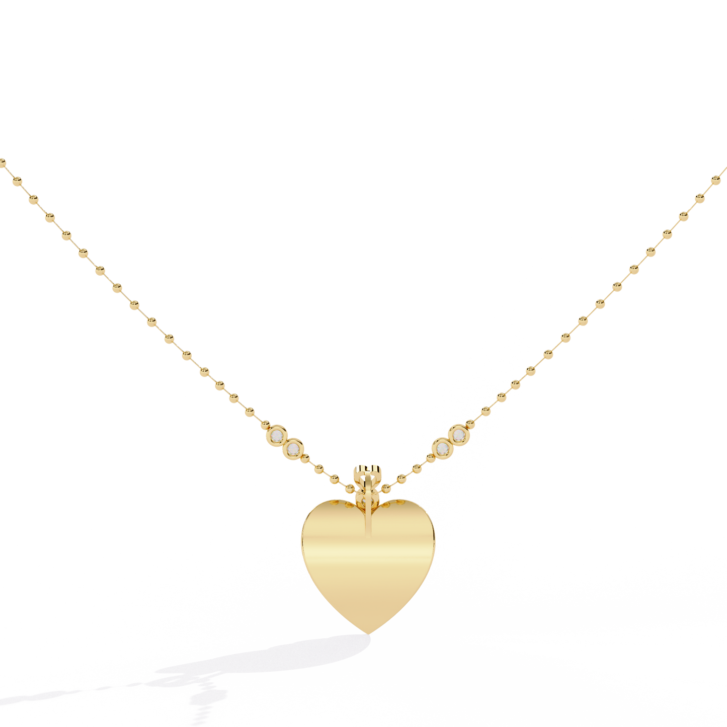 heart-shaped pendant with heart cut lab grown diamond – for sale at best price
