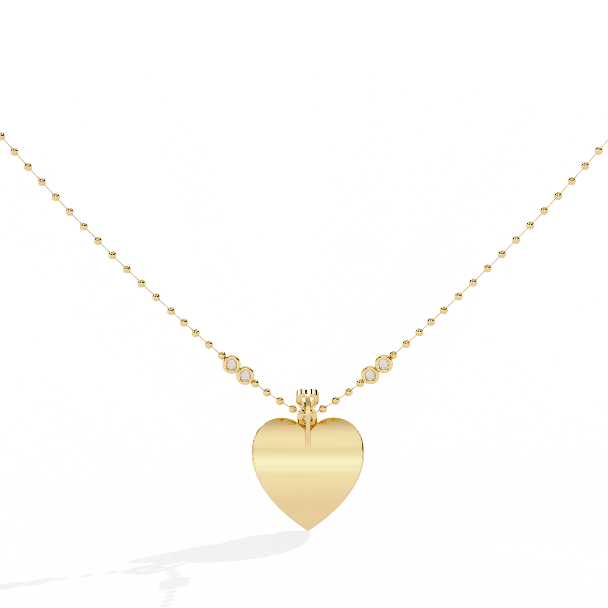 heart-shaped pendant with heart cut lab grown diamond – for sale at best price