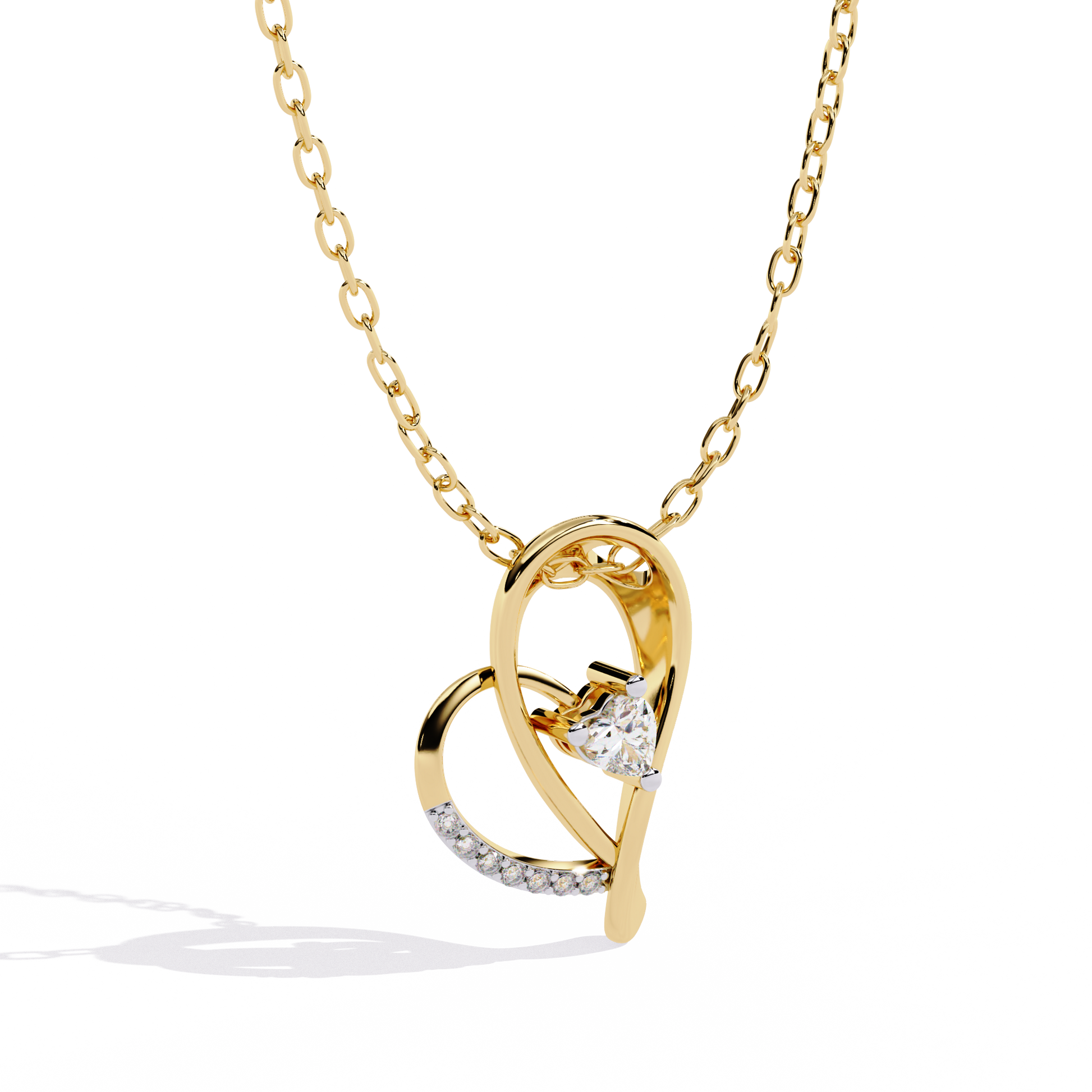 Solitaire diamond pendant made with lab grown diamond, for sale online in India