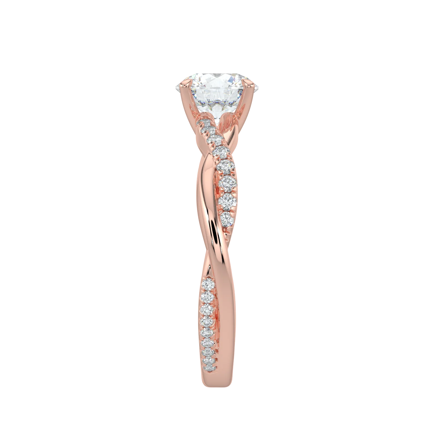 Solitaire infinity ring