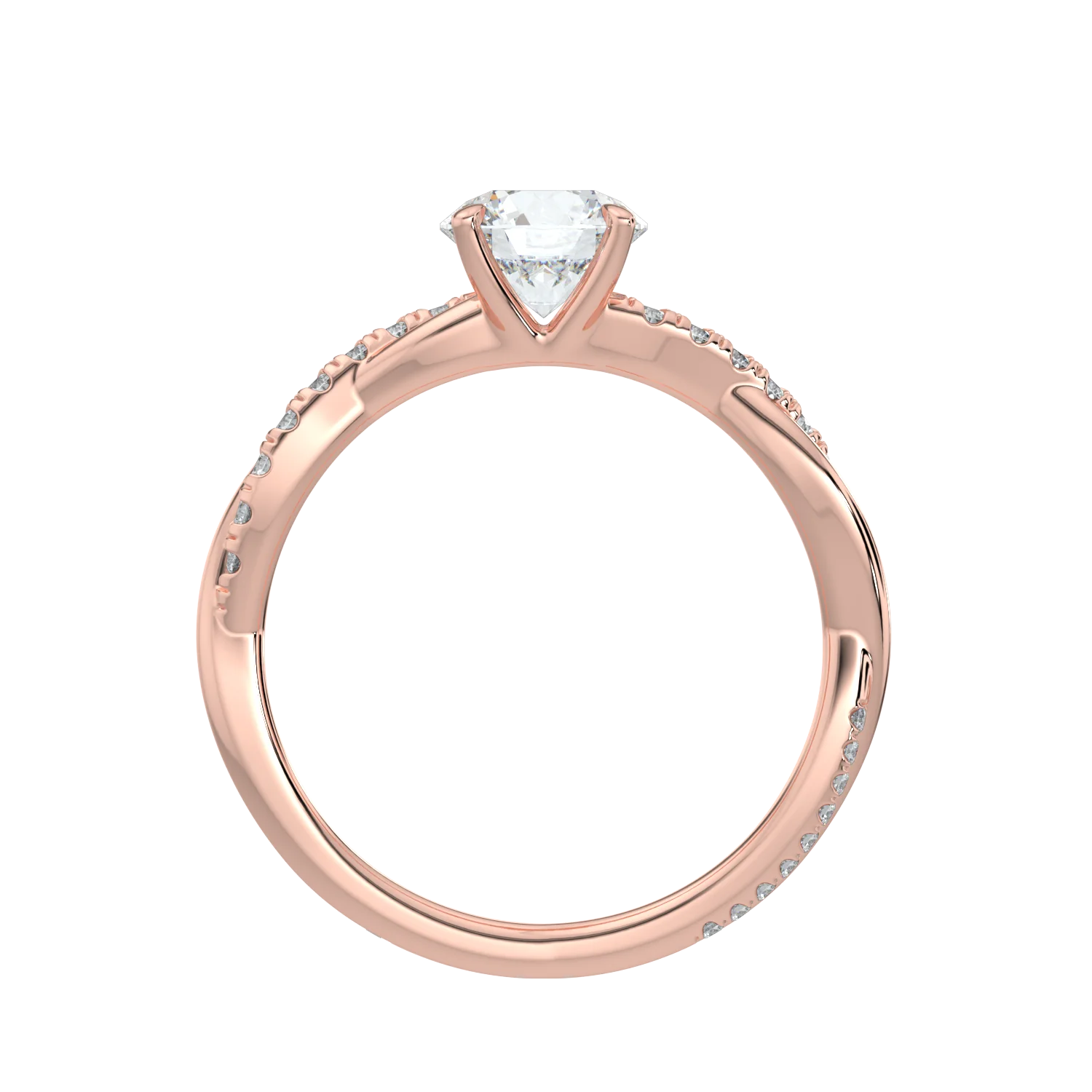 Solitaire infinity ring