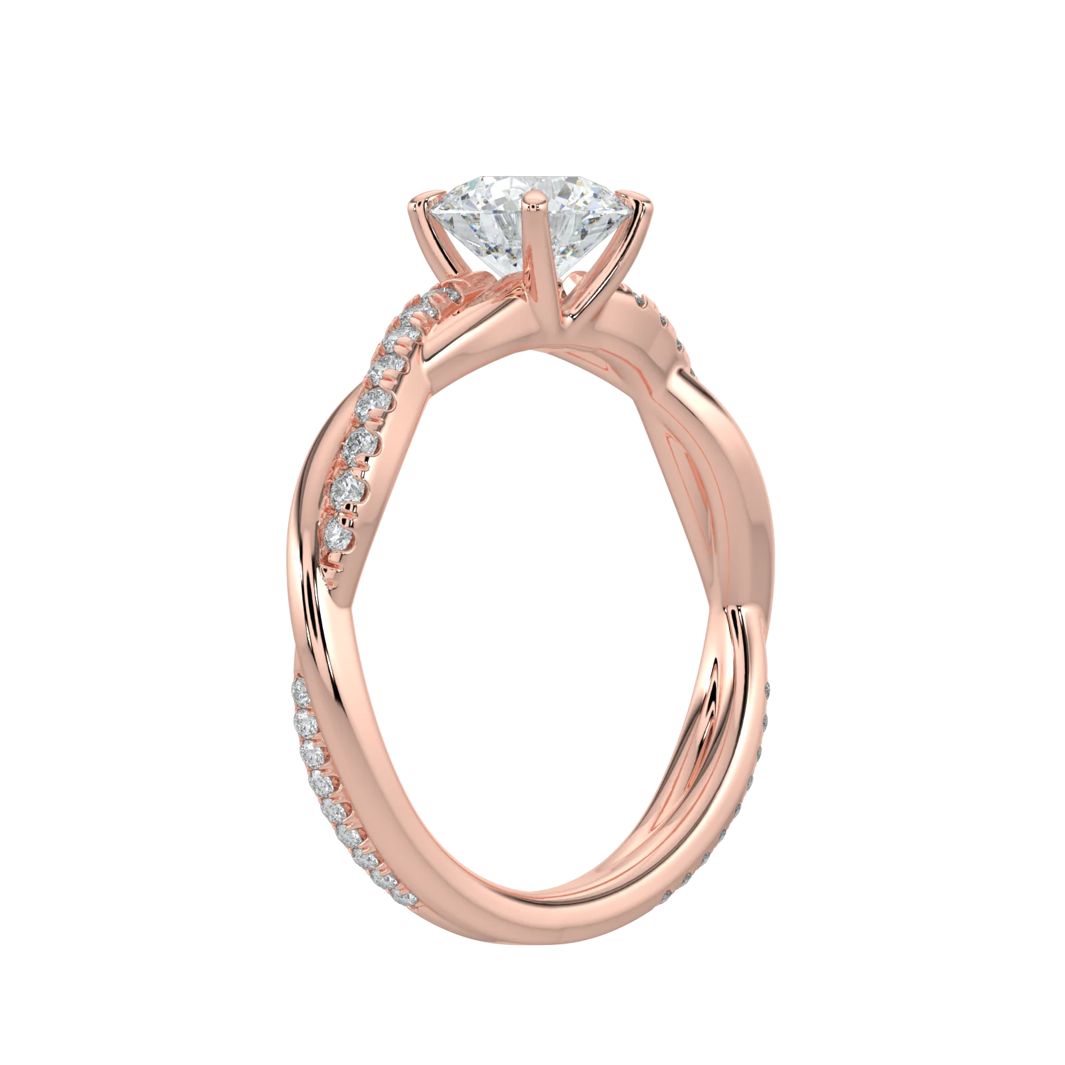 Solitaire infinity ring