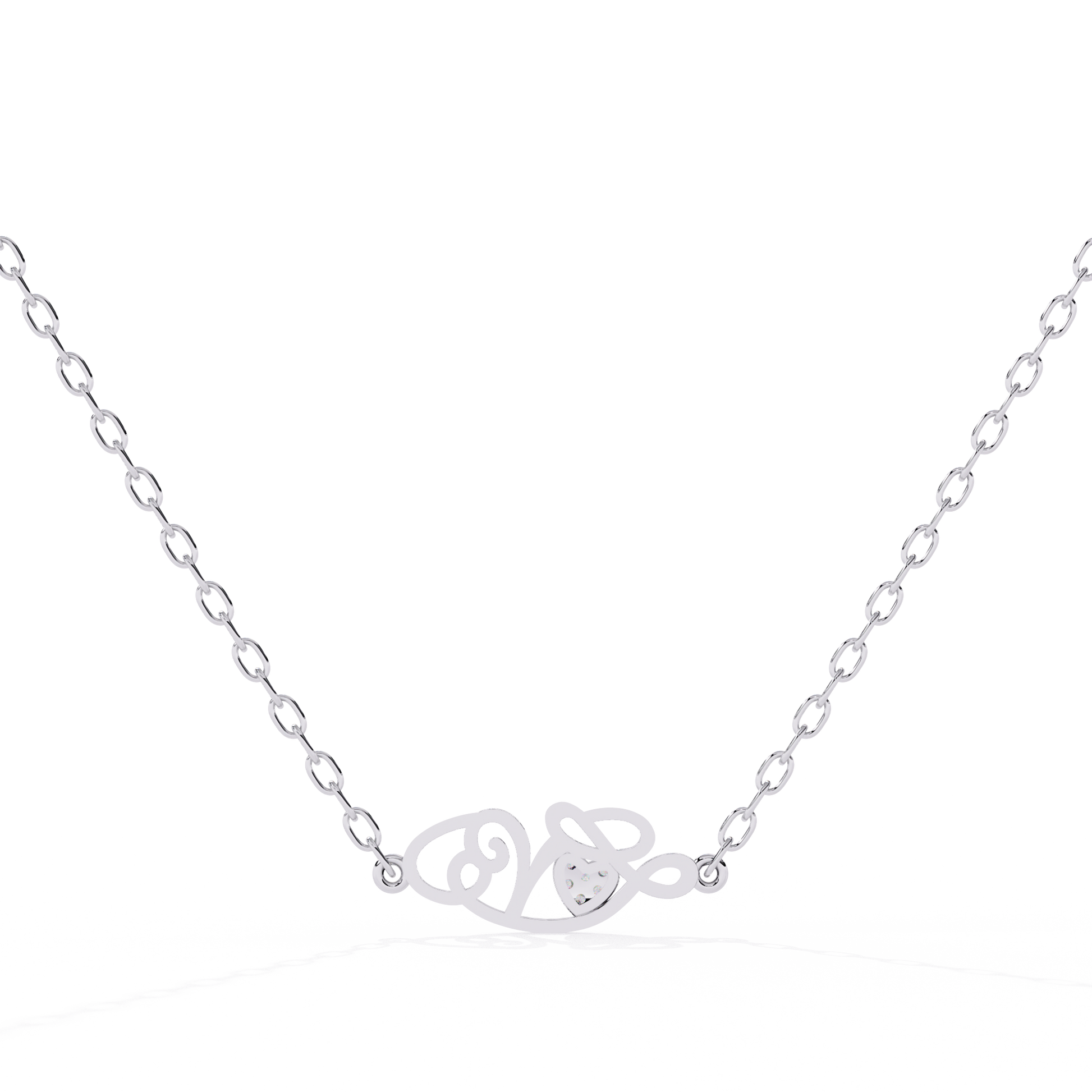 Shop lab grown solitaire diamond white gold pendant online India – elegant gift for women