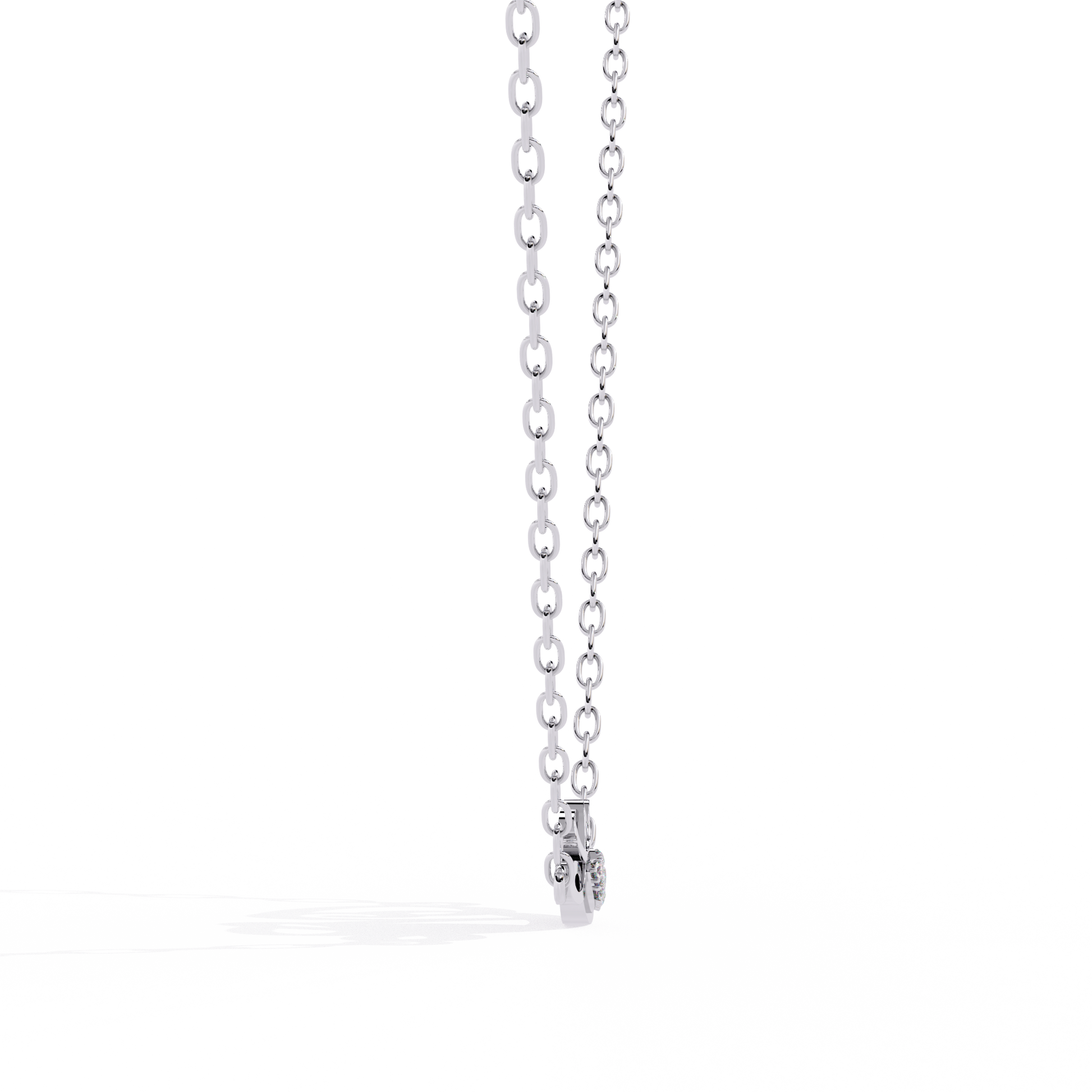 white gold heart solitaire lab grown diamond pendant for women – affordable price in India