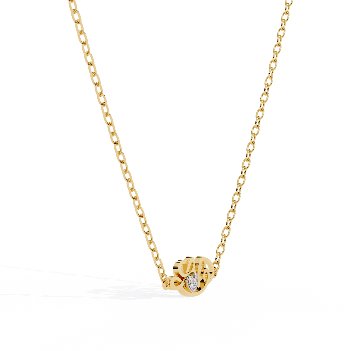 Shop stylish lab grown heart diamond yellow gold pendant