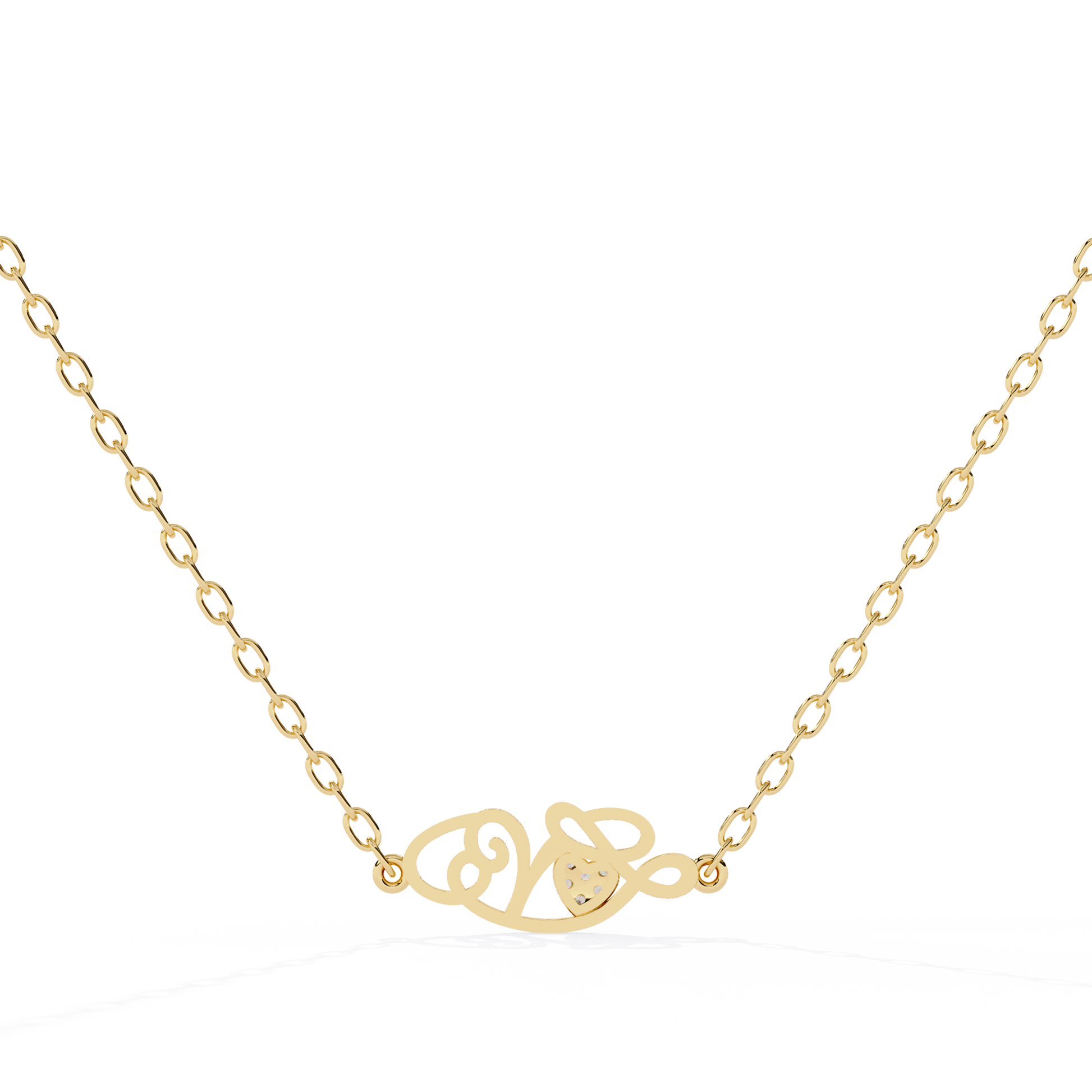 yellow gold lab grown diamond solitaire pendant for women