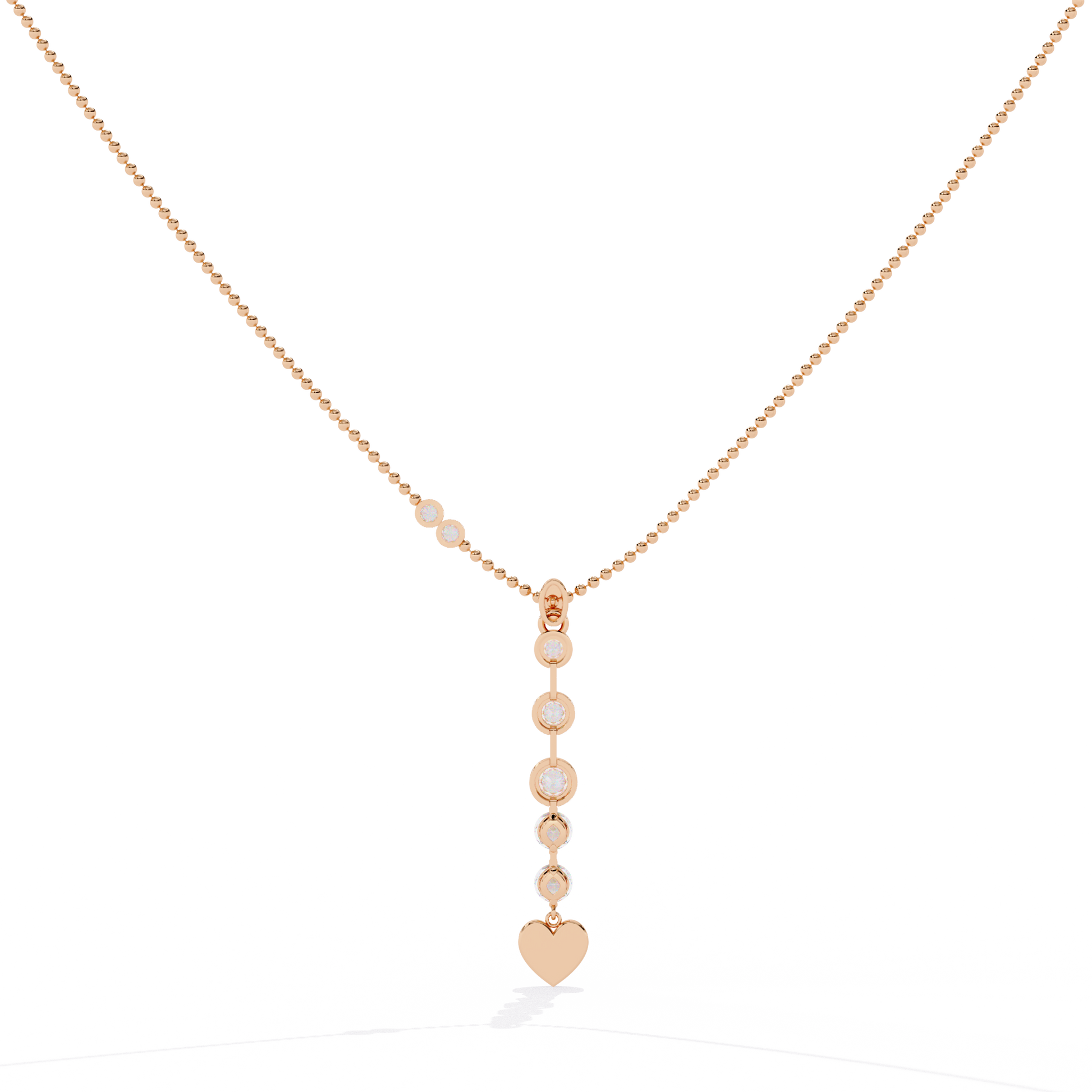 Buy rose gold pendant with lab grown diamonds in India Online