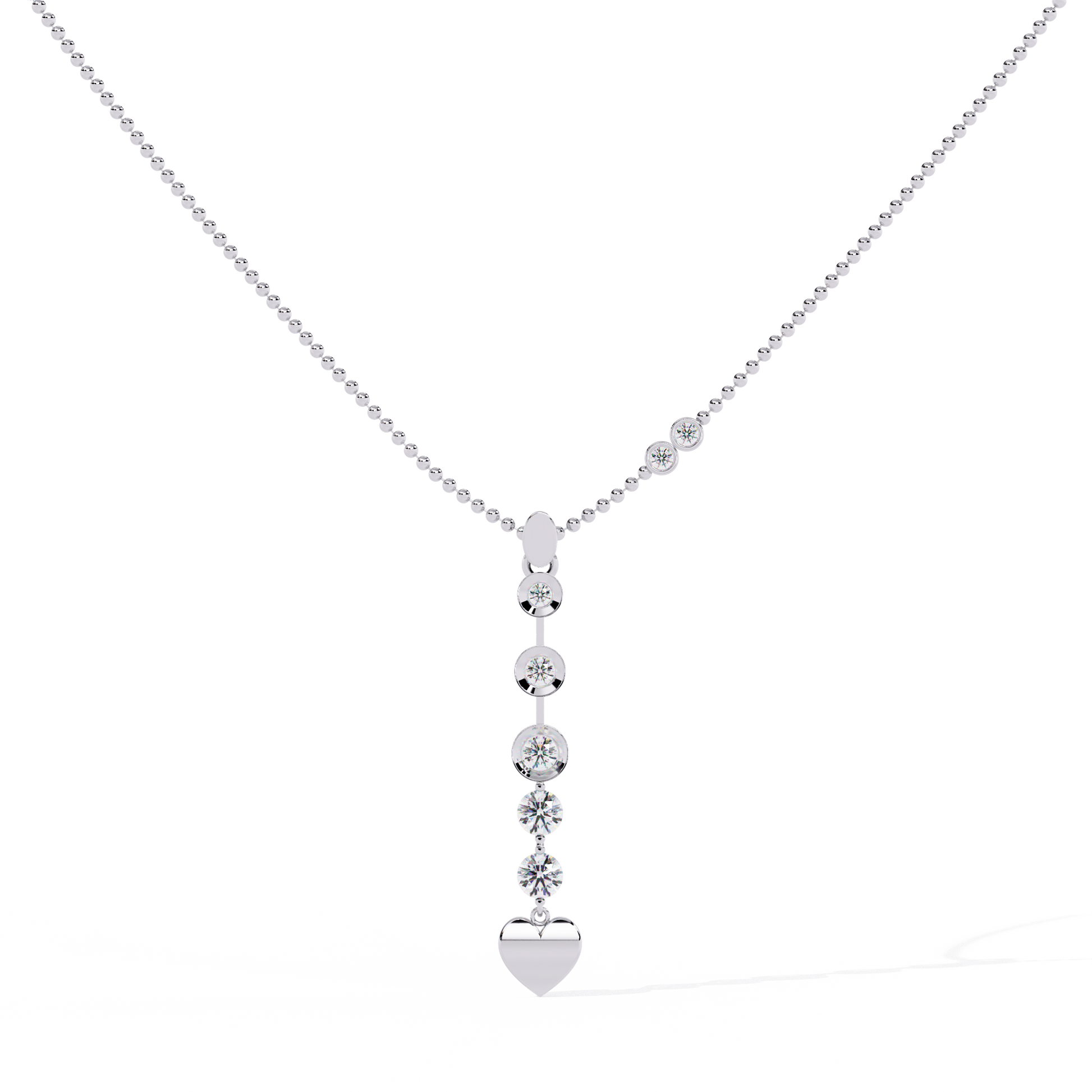 Women’s lab grown diamond pendant with gold heart – price in India online