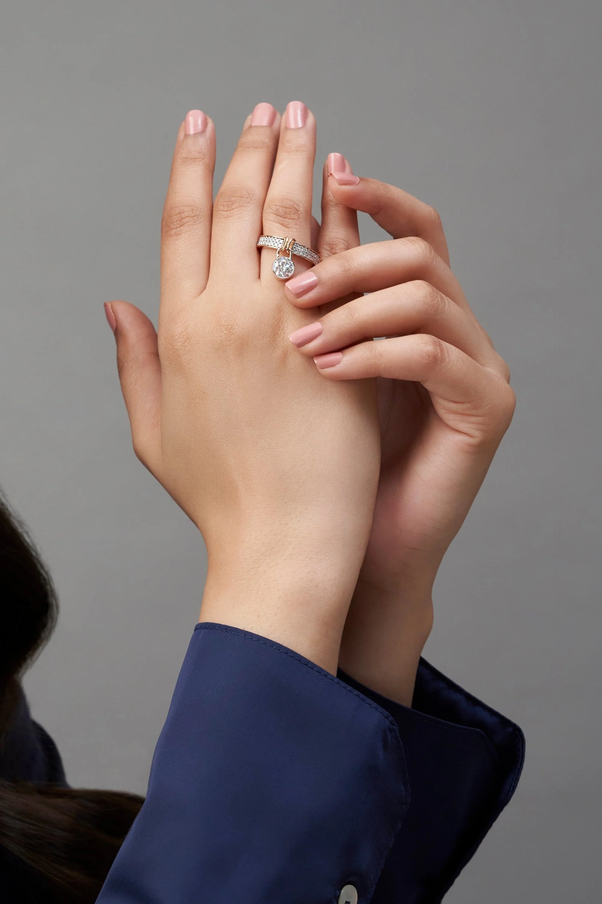 Solitaire Charm Ring