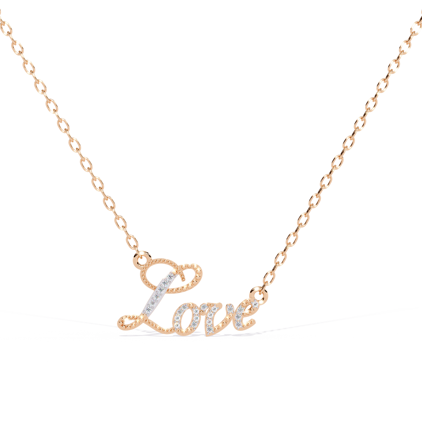 High-quality lab grown diamond Love pendant for women at the best price online in India