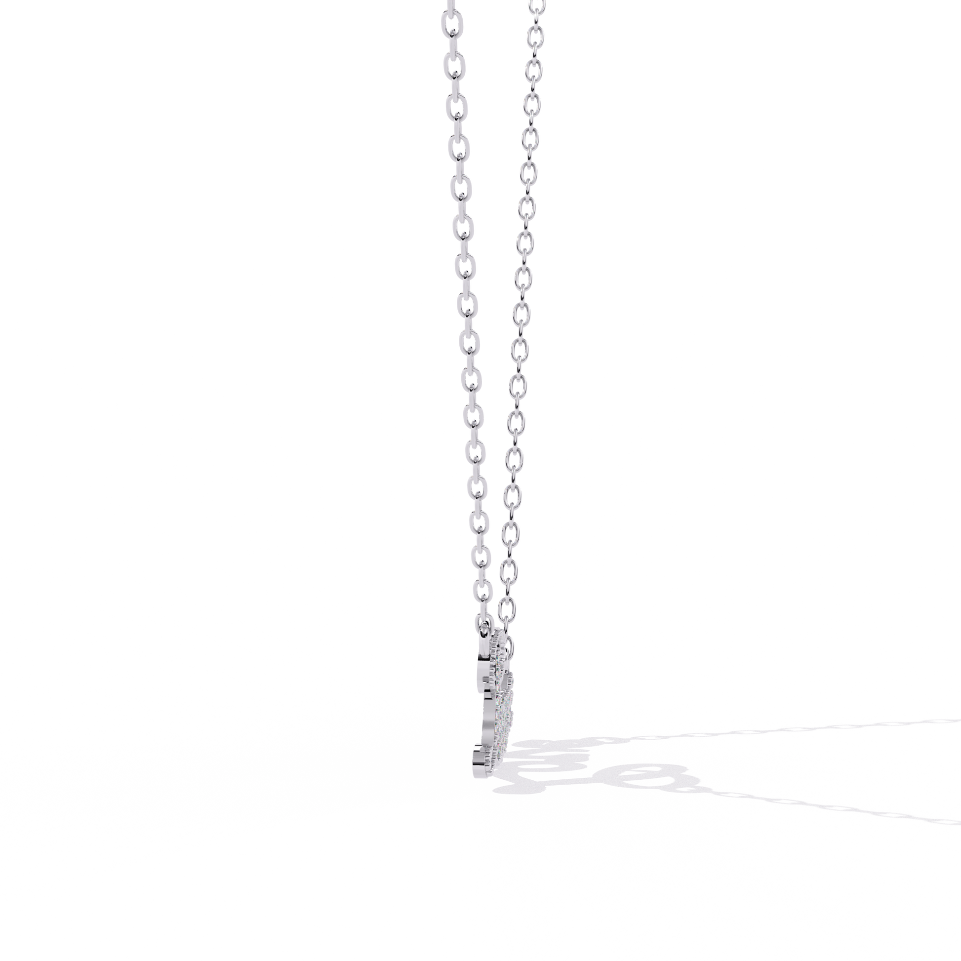 Solitaire style lab grown Love diamond pendant necklace for women shopping in India