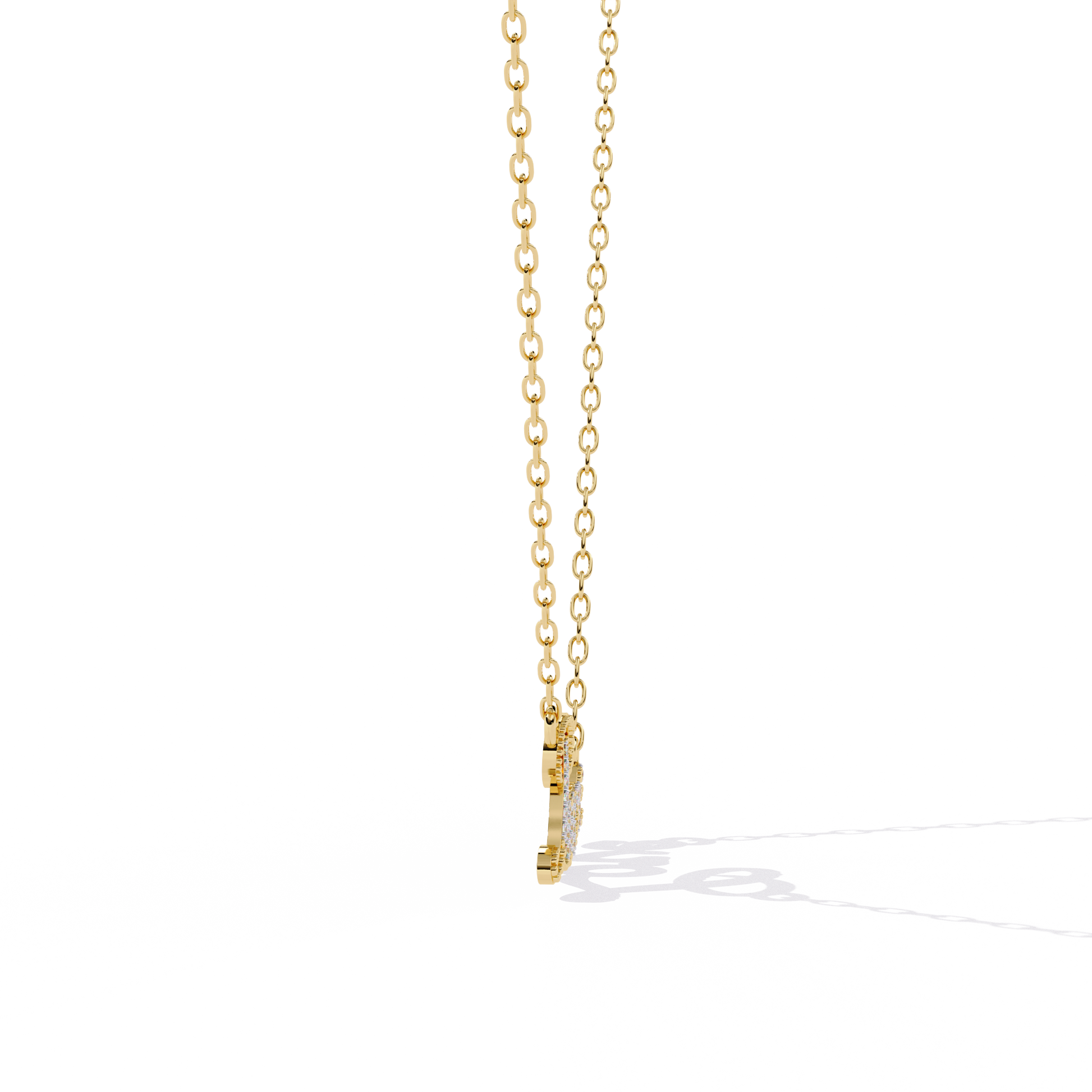 Elegant Love design lab grown diamond pendant price in India, online exclusive