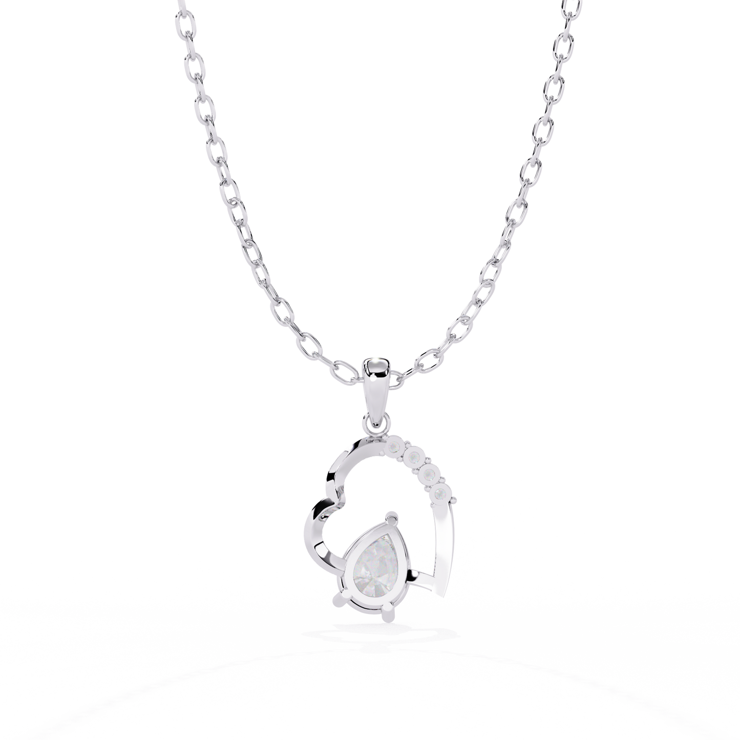 Pear cut Lab grown diamond Pendant for women – white gold pendant for sale India