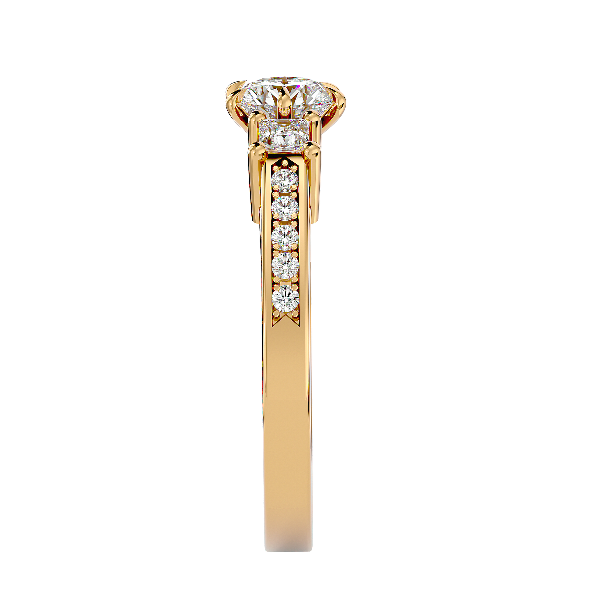 Noble Union Lab Grown Diamond Ring in Fine Gold