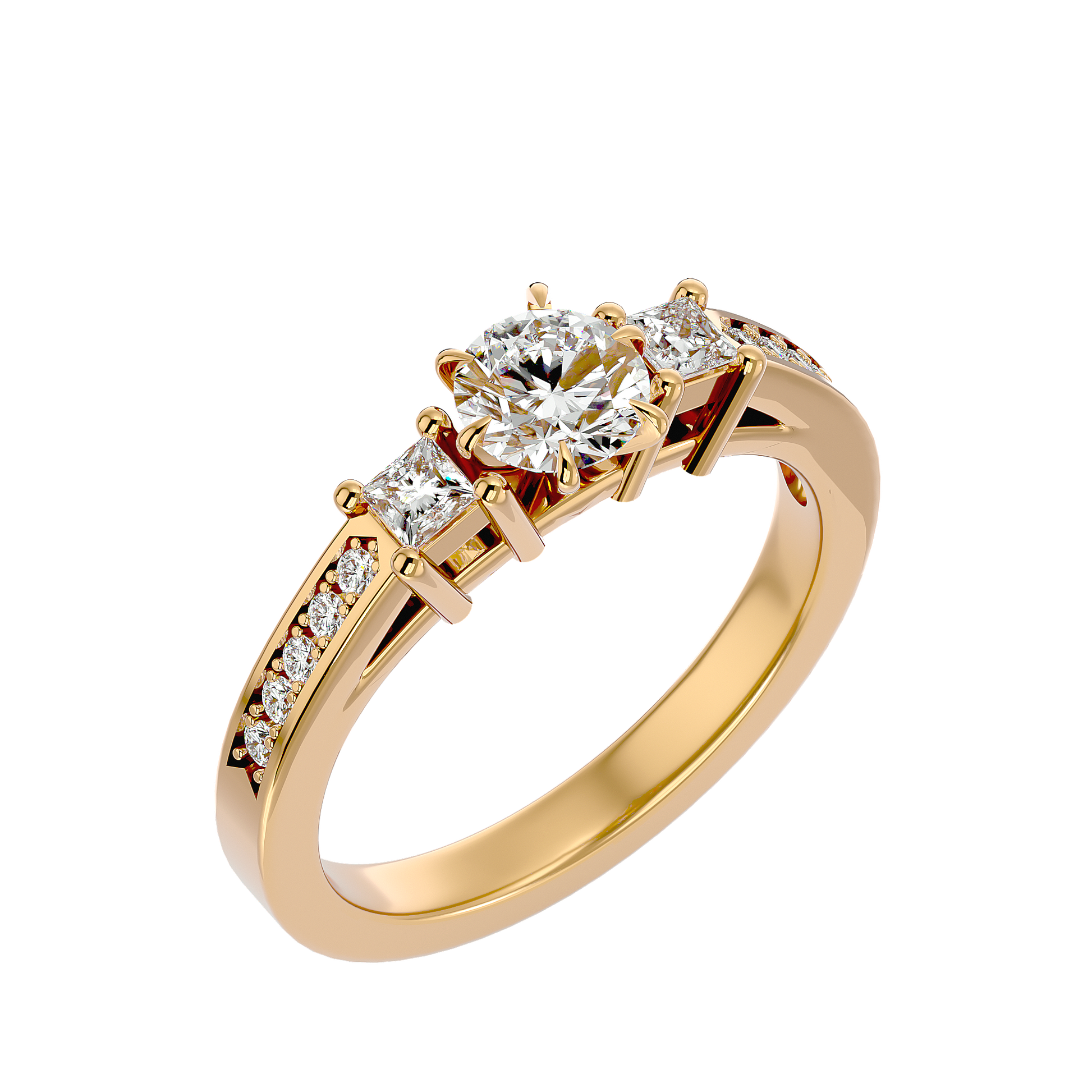 Noble Union Lab Grown Diamond Ring in Fine Gold