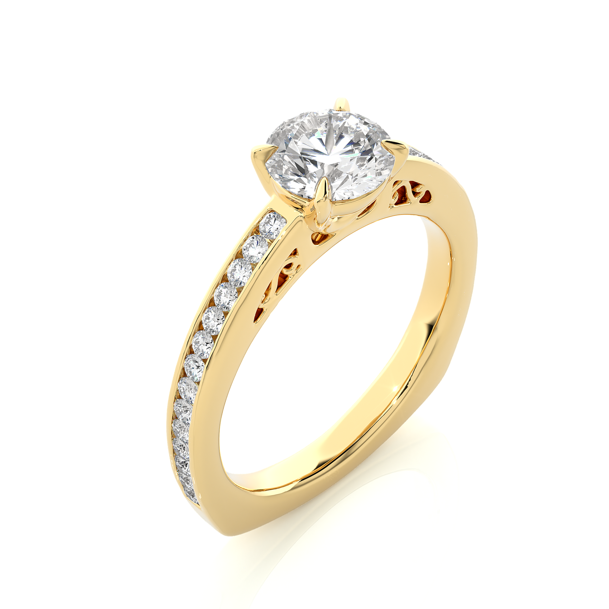 1+0.29  Ct Round Diamond Ring