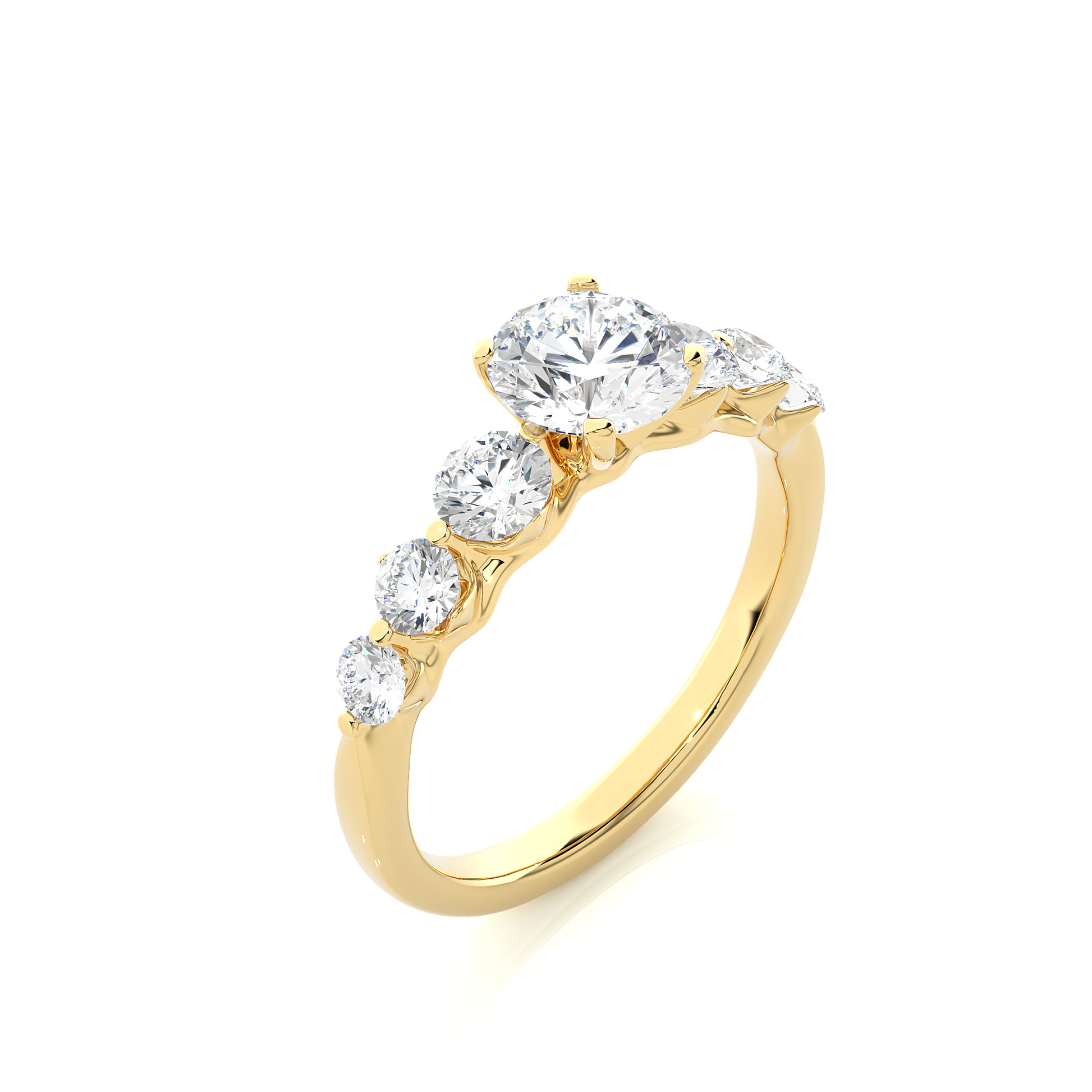 0.7+0.41+0.20+0.16 Ct Round Diamond Ring