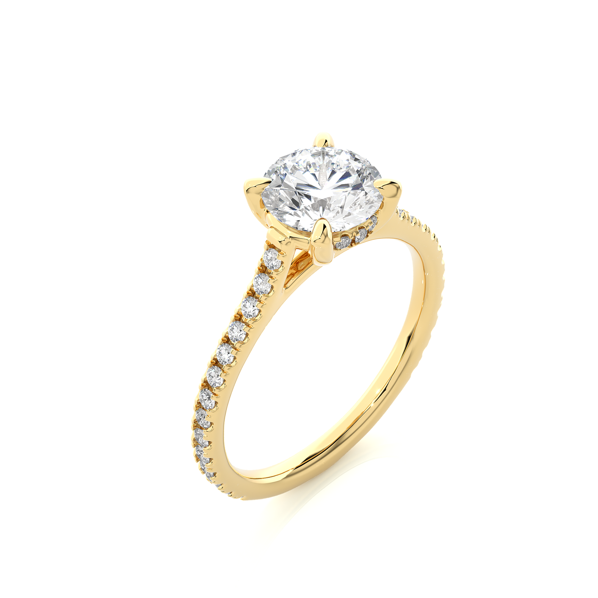 1.2+0.35 Ct Round Diamond Ring
