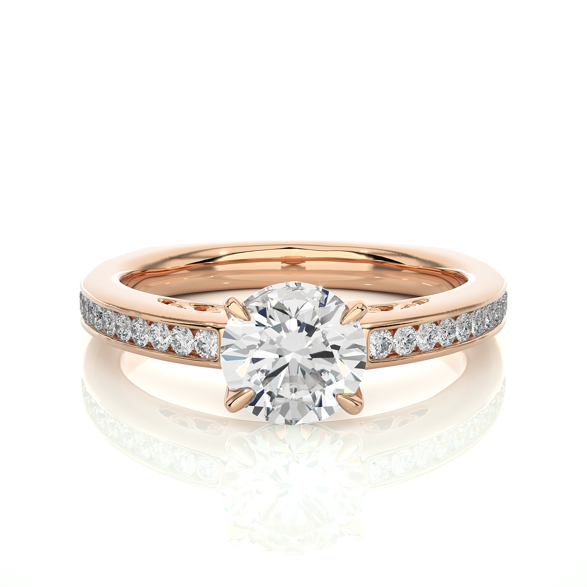 1+0.29  Ct Round Diamond Ring