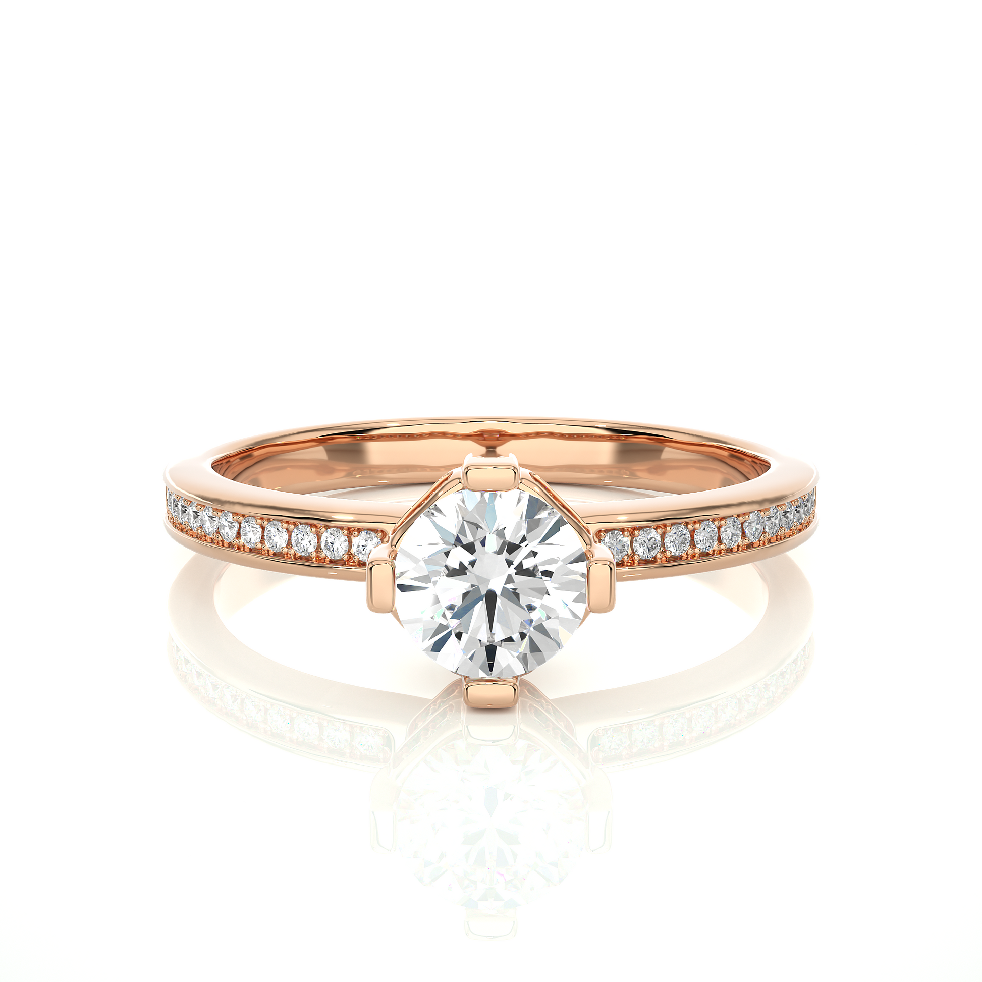 0.6+0.19 Ct Round Diamond Ring