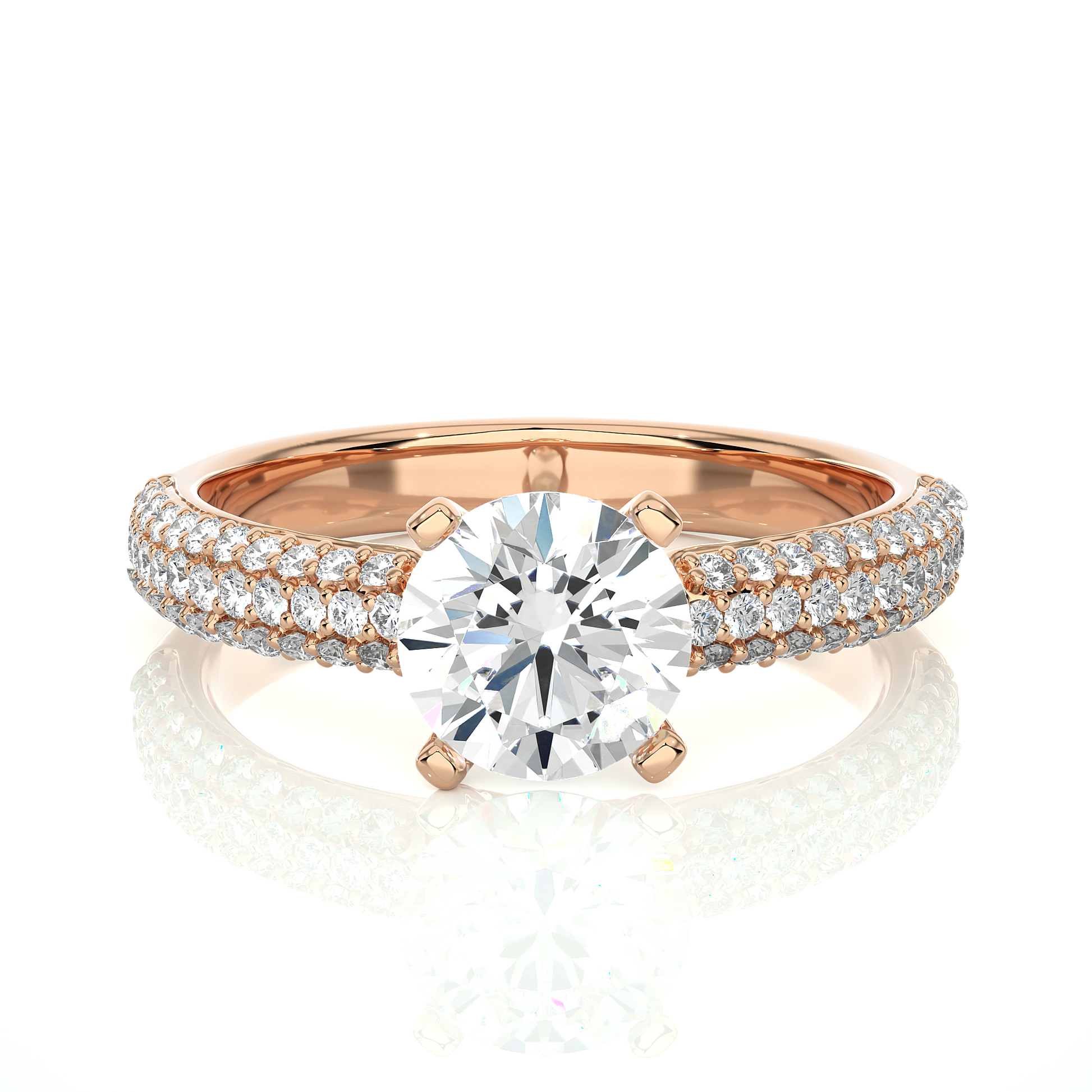 0.8+0.41 Ct Round Diamond Ring