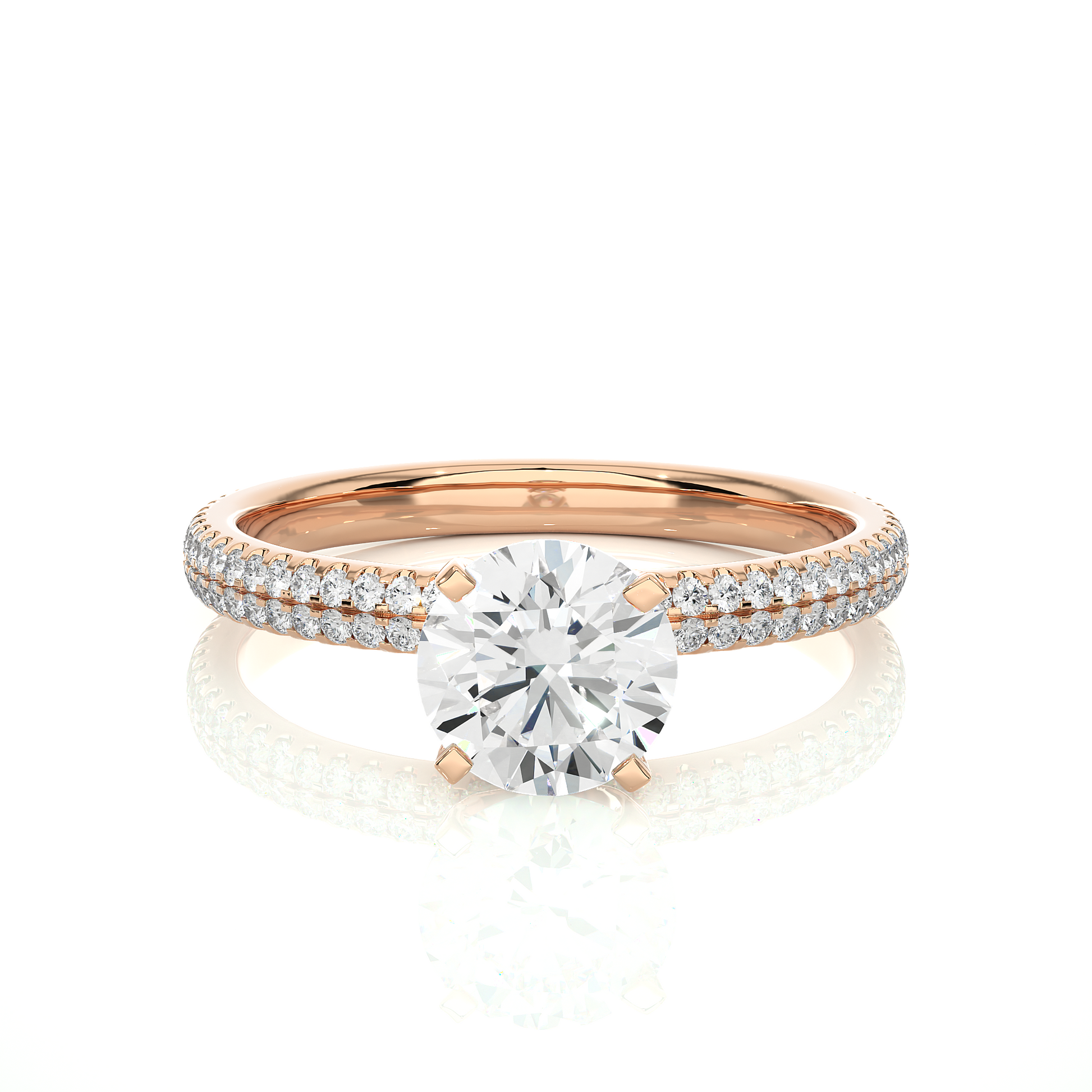 Auric Spark - Elevated Premium Round Lab Grown Diamond Solitaire