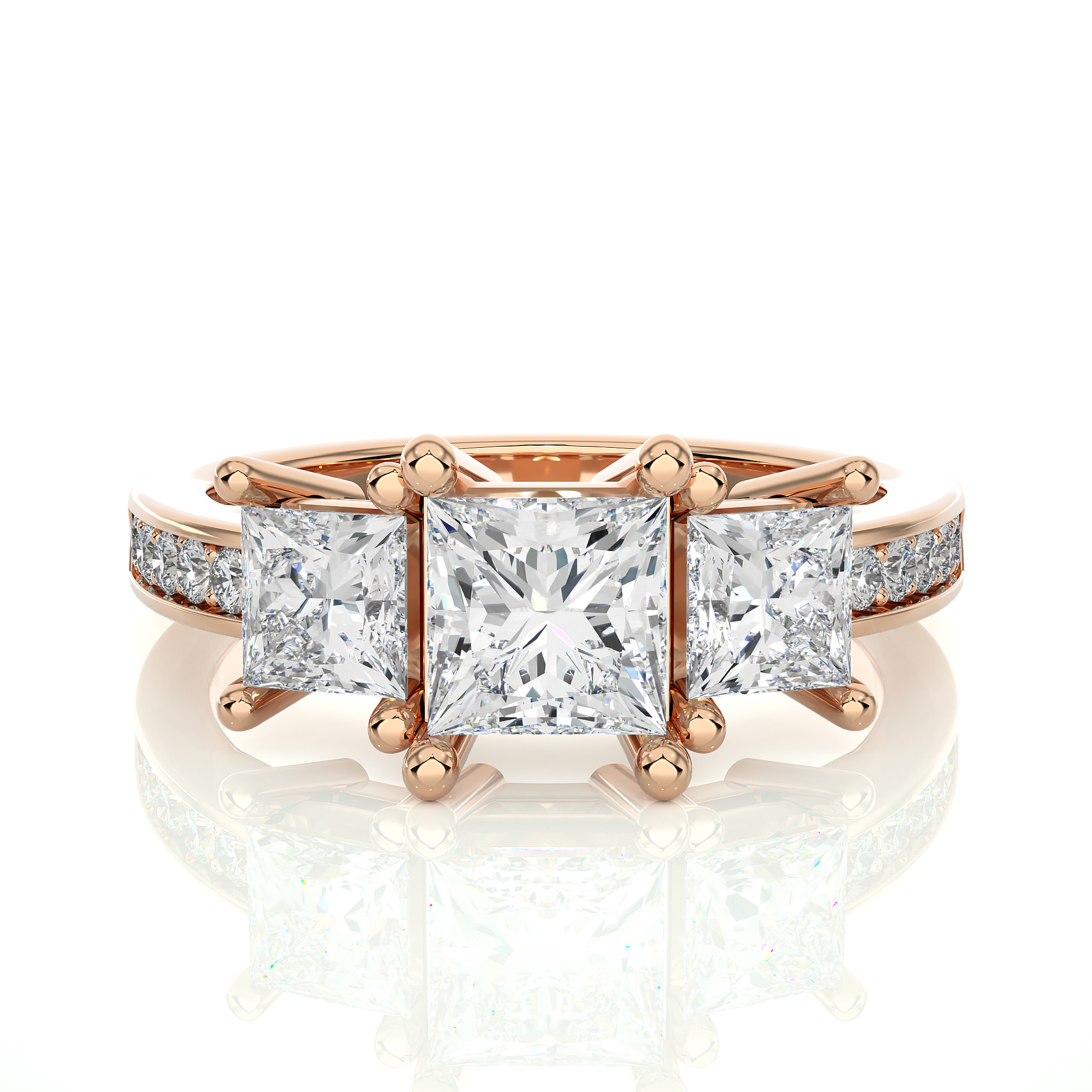 Eternal Fidelity Trilogy Ring made with Lab Grown Diamonds and Fine Gold