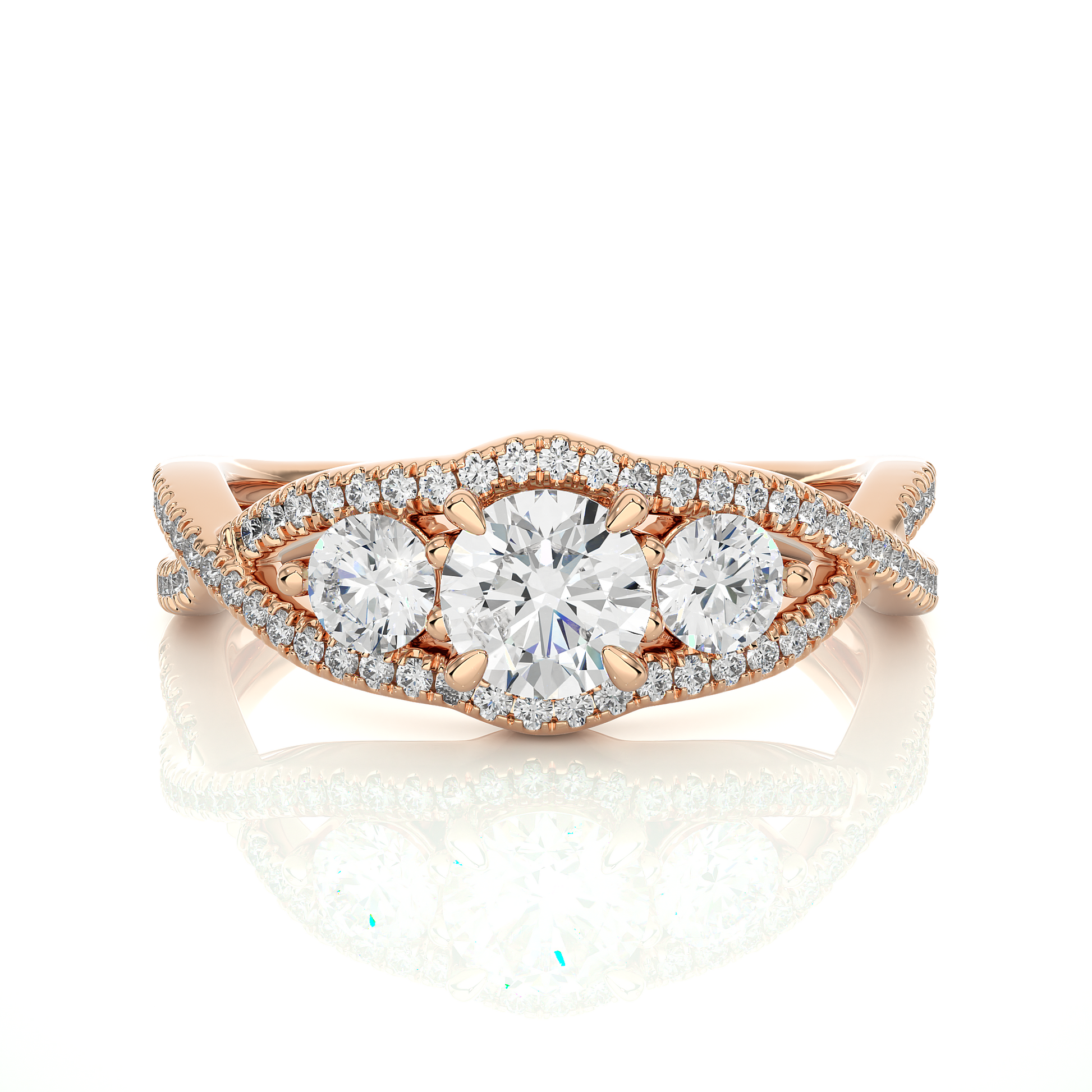 Benevolent Union - Premium Lab Grown Diamond Trilogy Ring