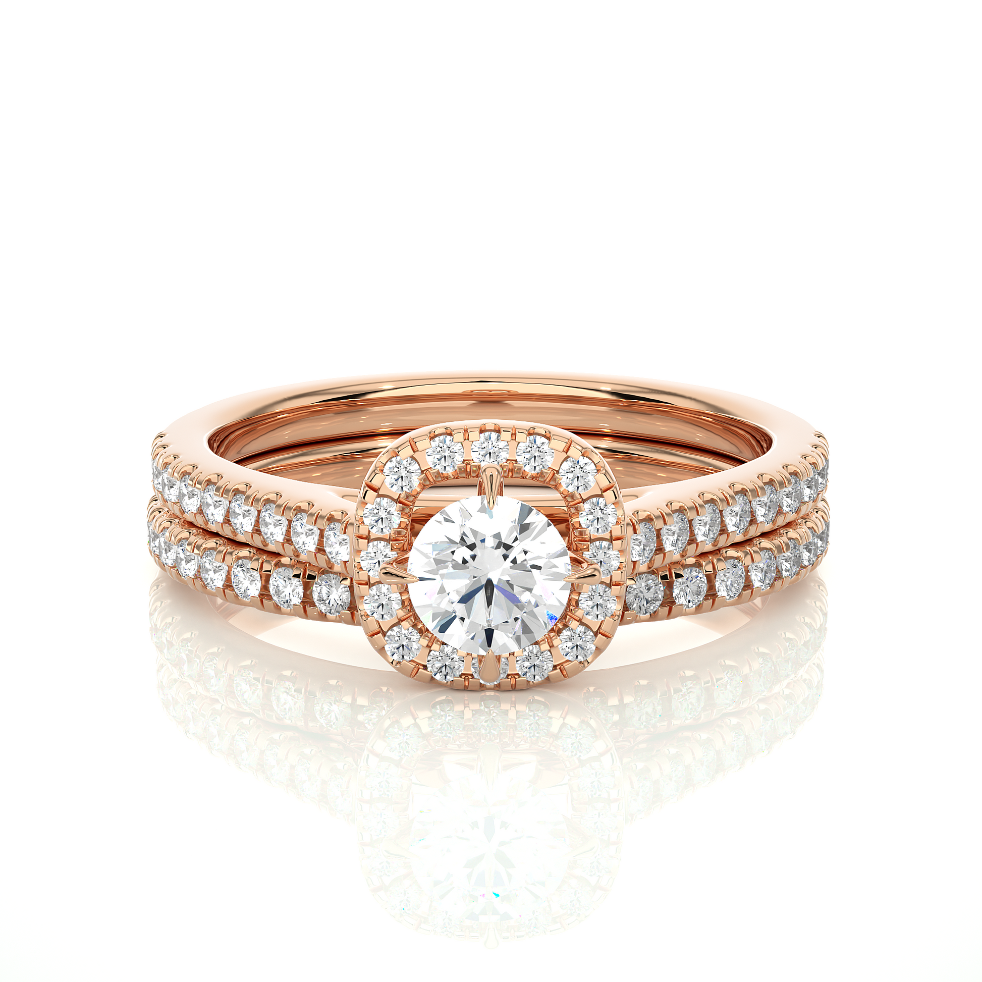 0.8+0.50 Ct Round Diamond Ring