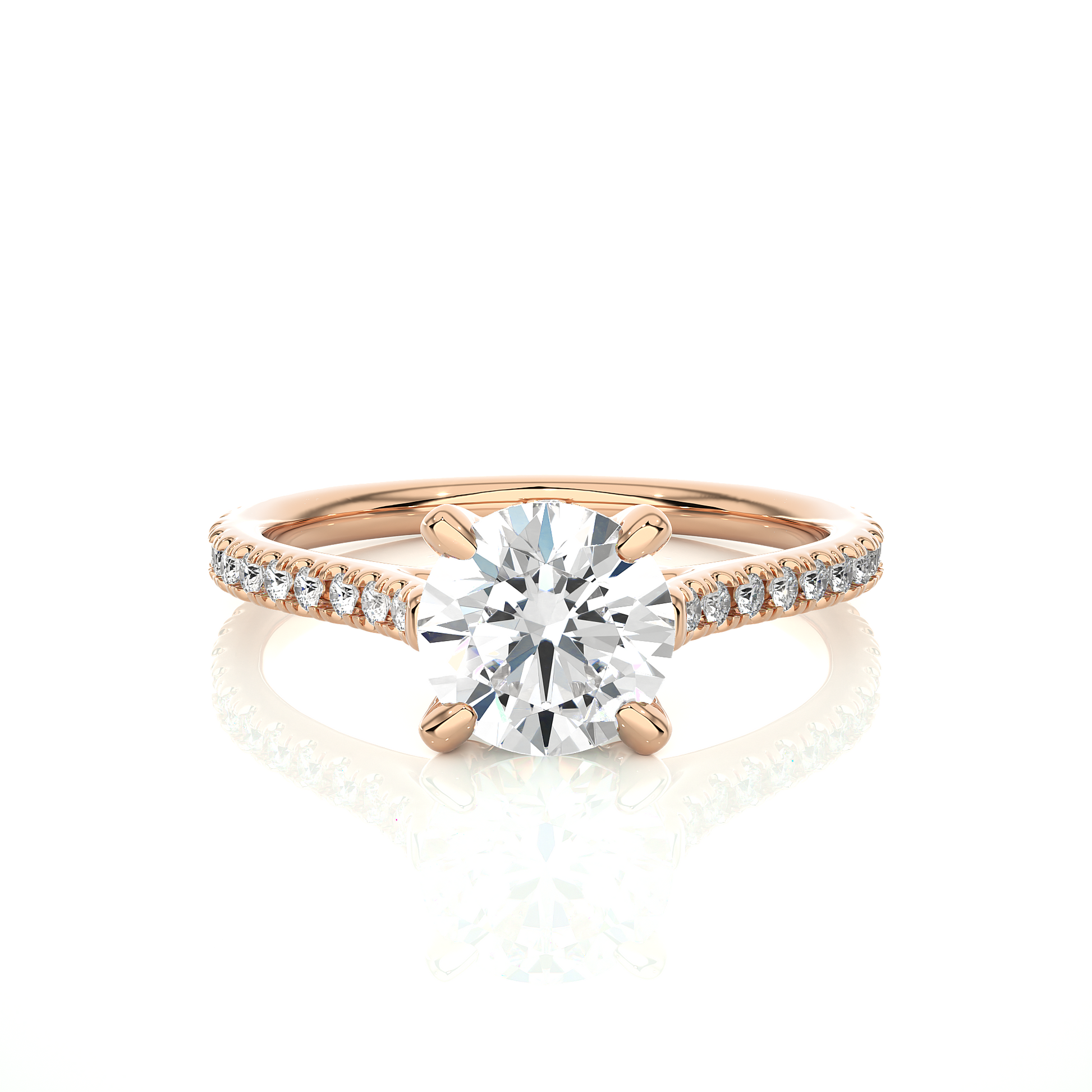 1.2+0.35 Ct Round Diamond Ring