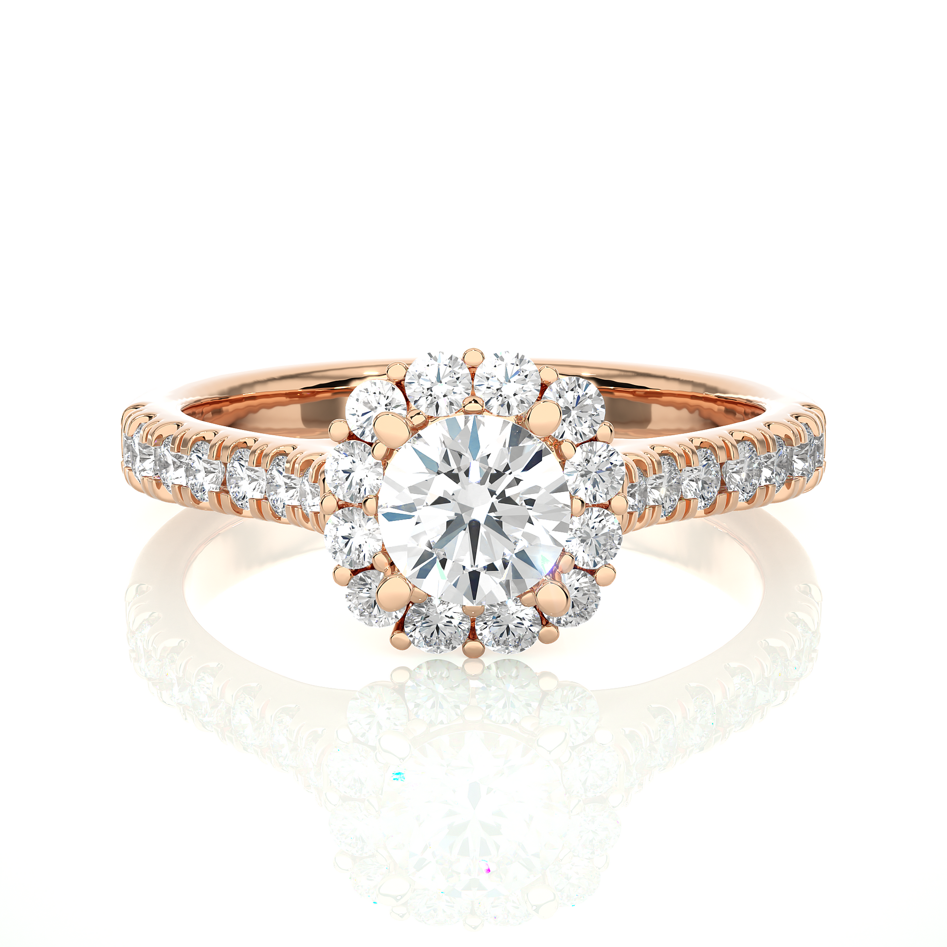 0.6+0.52 Ct Round Diamond Ring