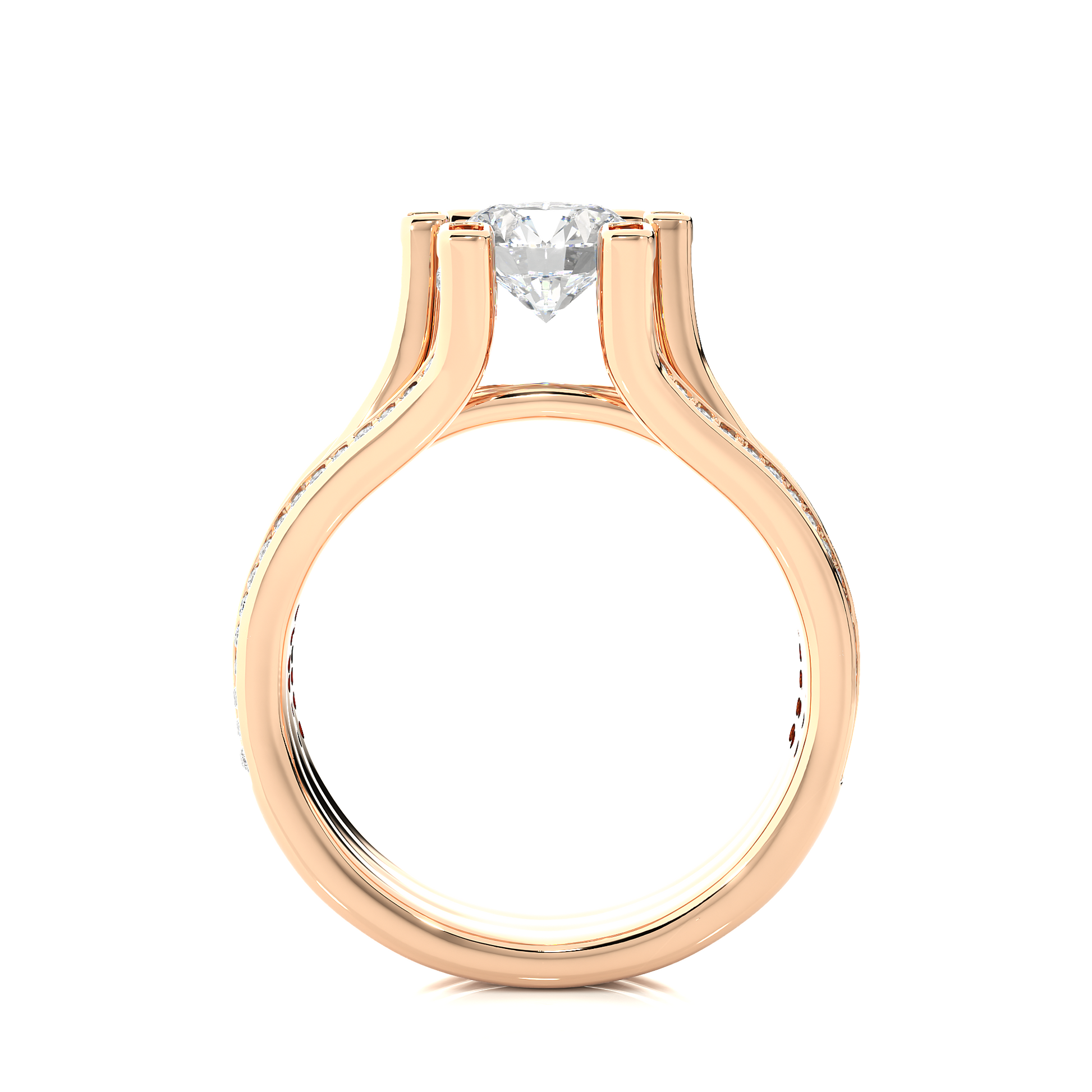 1+0.44 Ct Round Diamond Ring